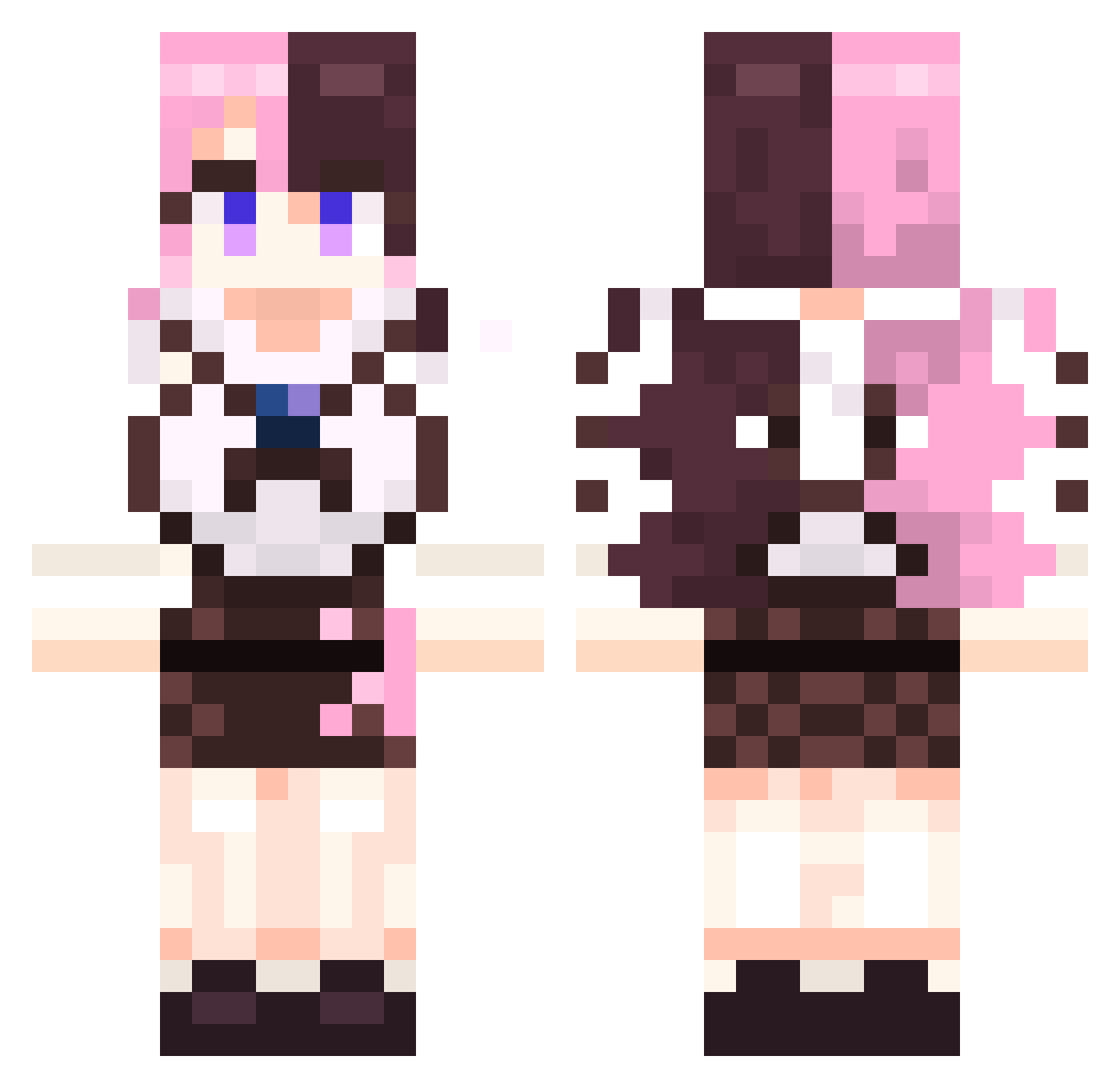 baburusu_777 Minecraft skin, front and back view