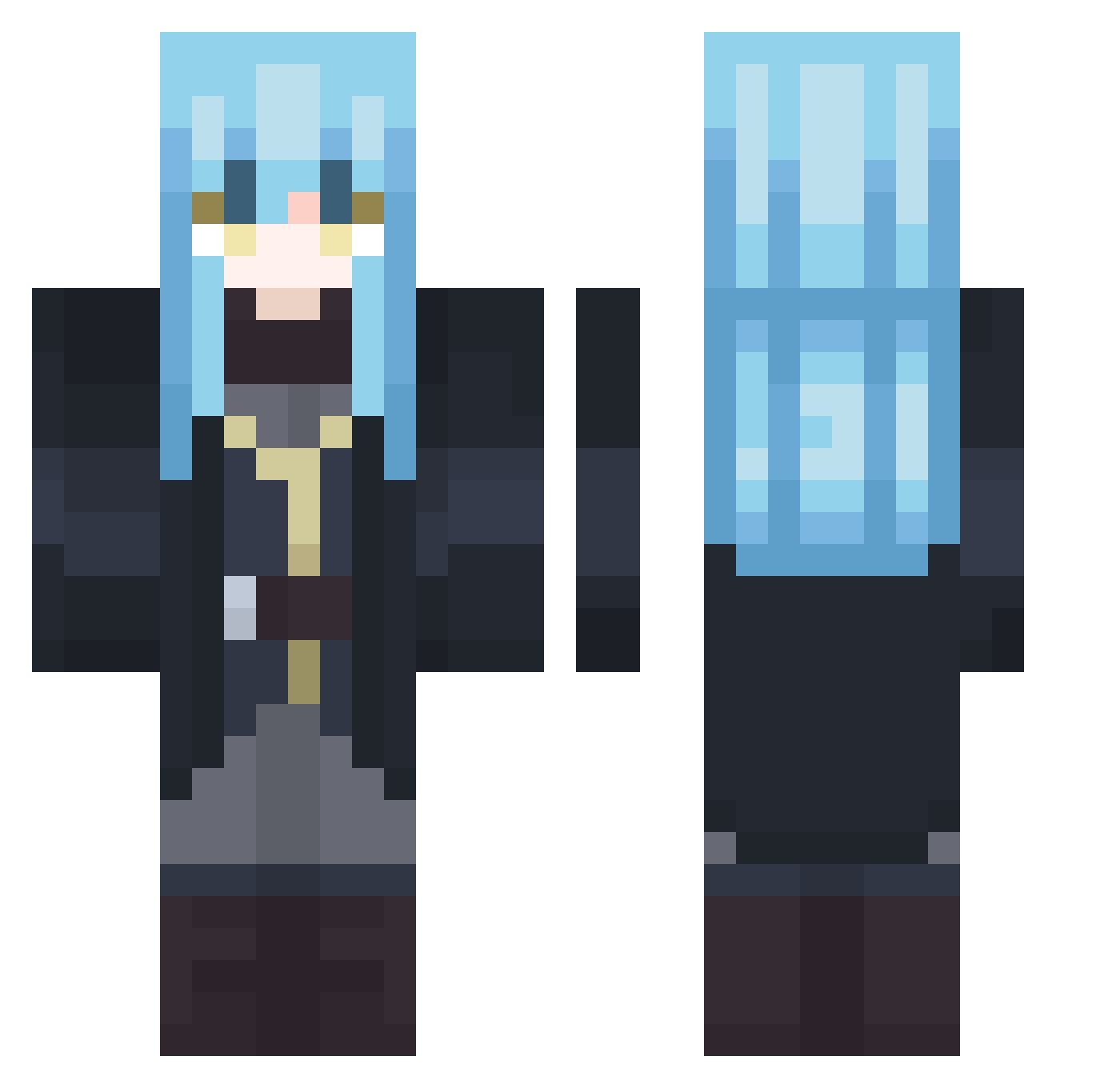 Toprak52 Minecraft skin, front and back view