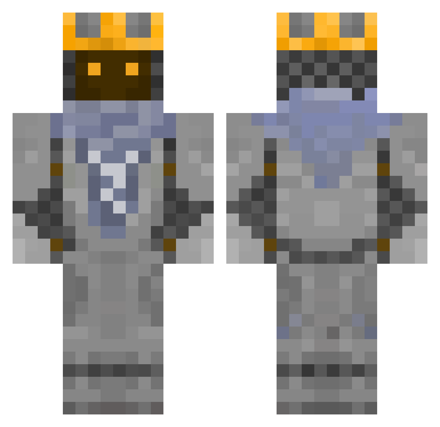 Straight_Flush_ Minecraft skin, front and back view