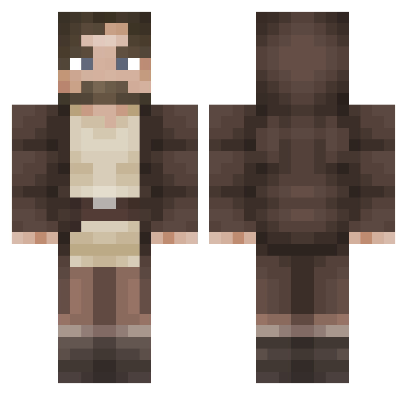 enesenesensasdwe Minecraft skin, front and back view