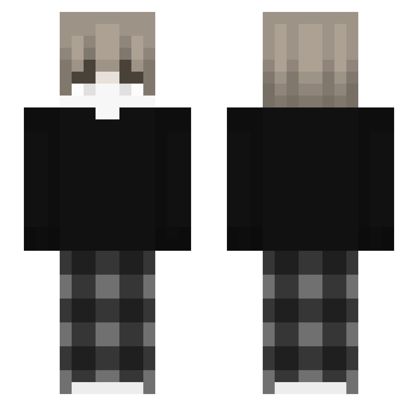 Dullishhh Minecraft skin, front and back view