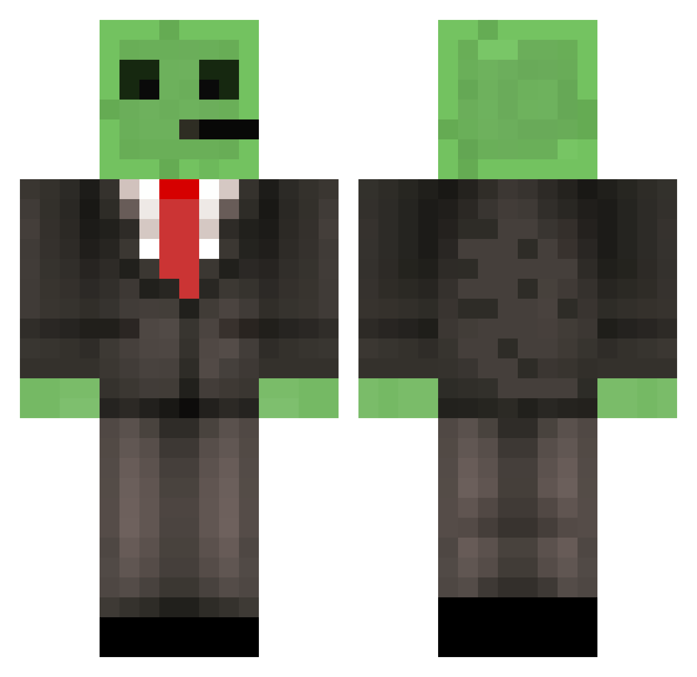 Julien Minecraft skin, front and back view
