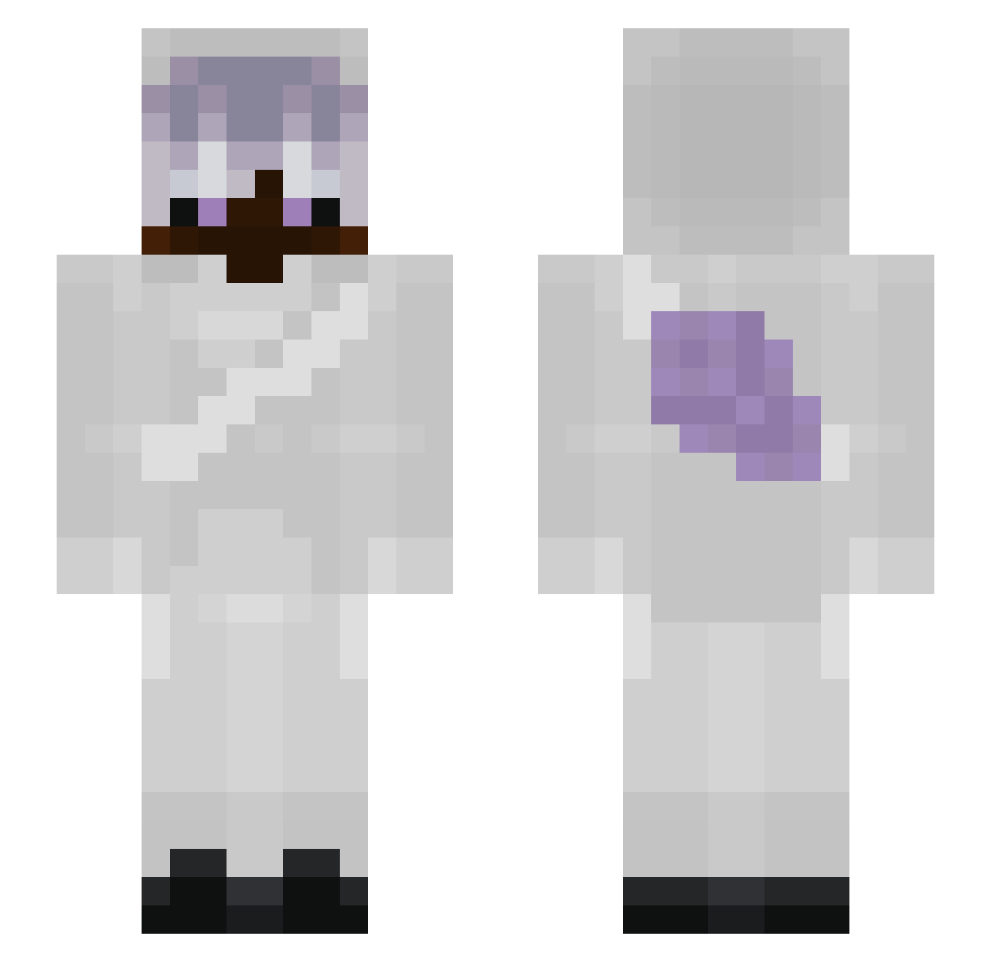 Yqze_ Minecraft skin, front and back view
