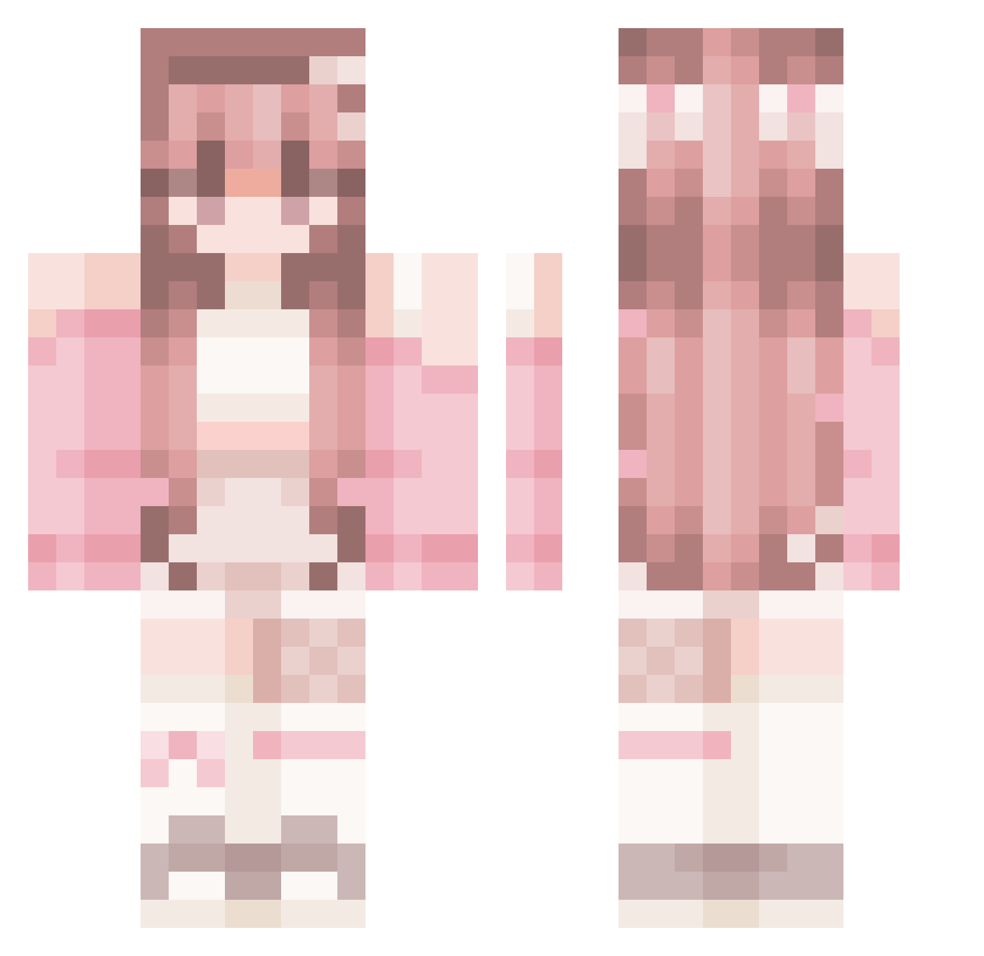 xseriii Minecraft skin, front and back view