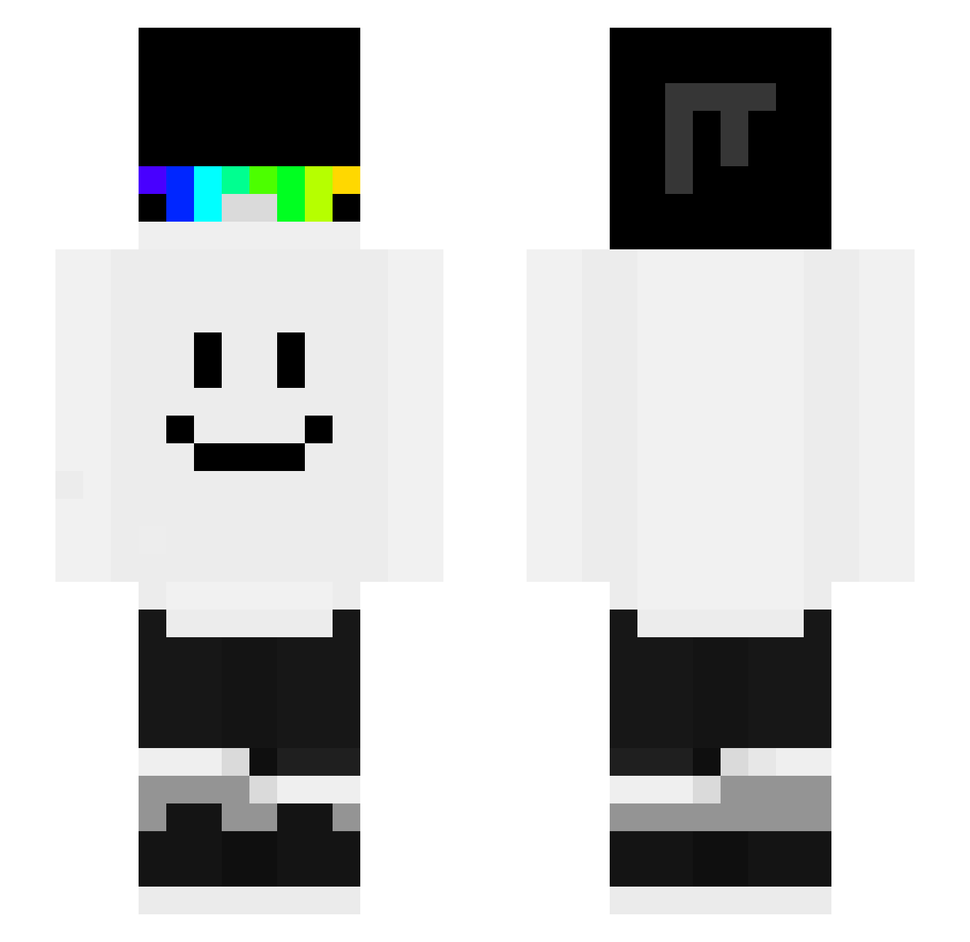 ilyNico Minecraft skin, front and back view