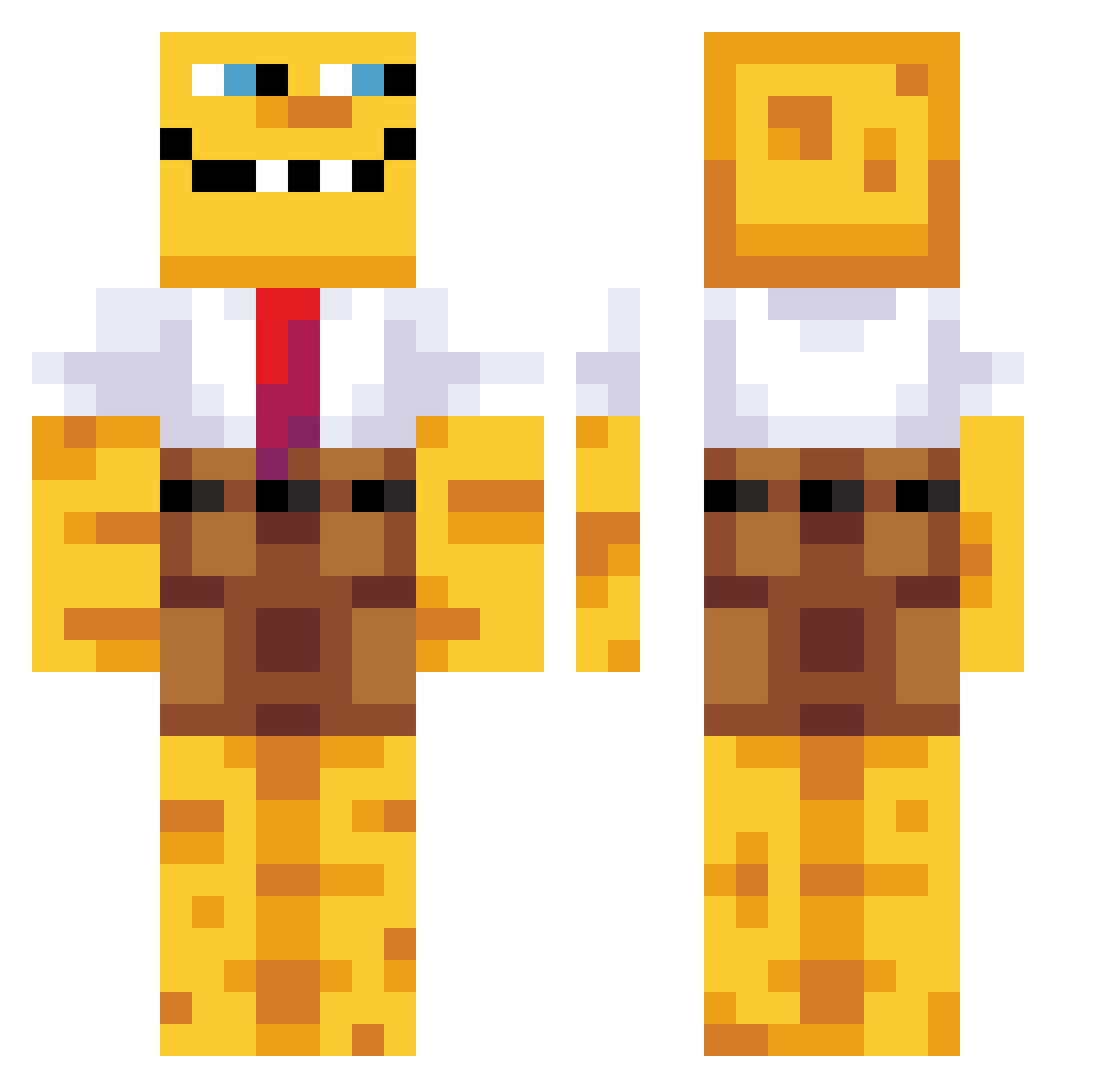 Greenteado Minecraft skin, front and back view