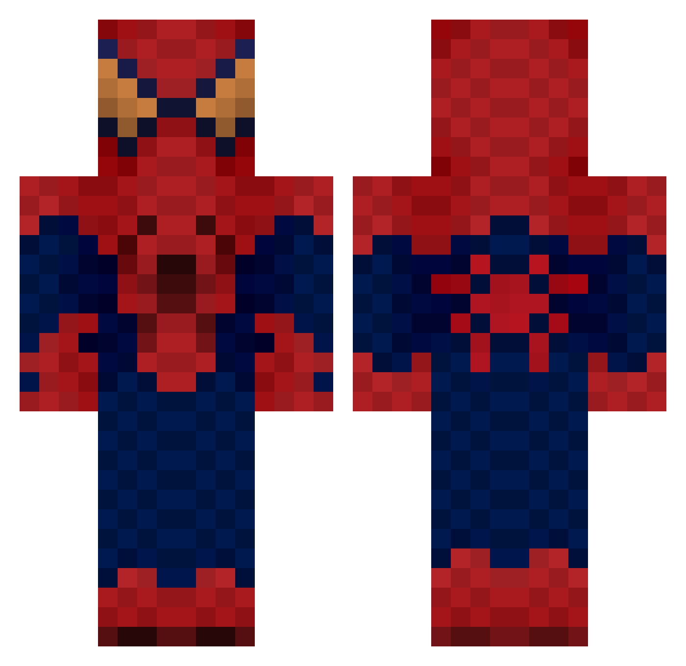 Xx_Infinite Minecraft skin, front and back view