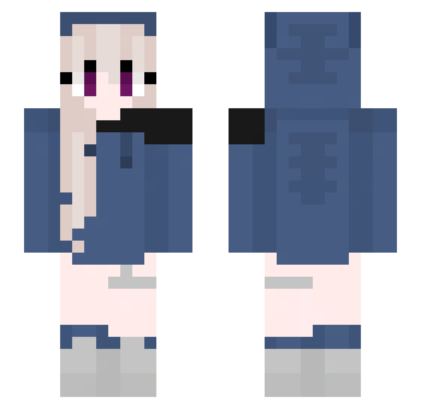 xNessy_ Minecraft skin, front and back view