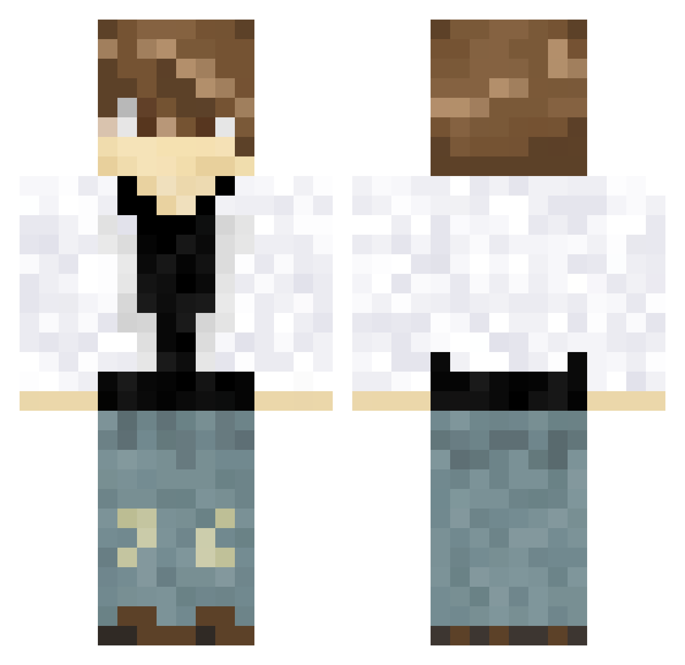 BoondaMuncher Minecraft skin, front and back view