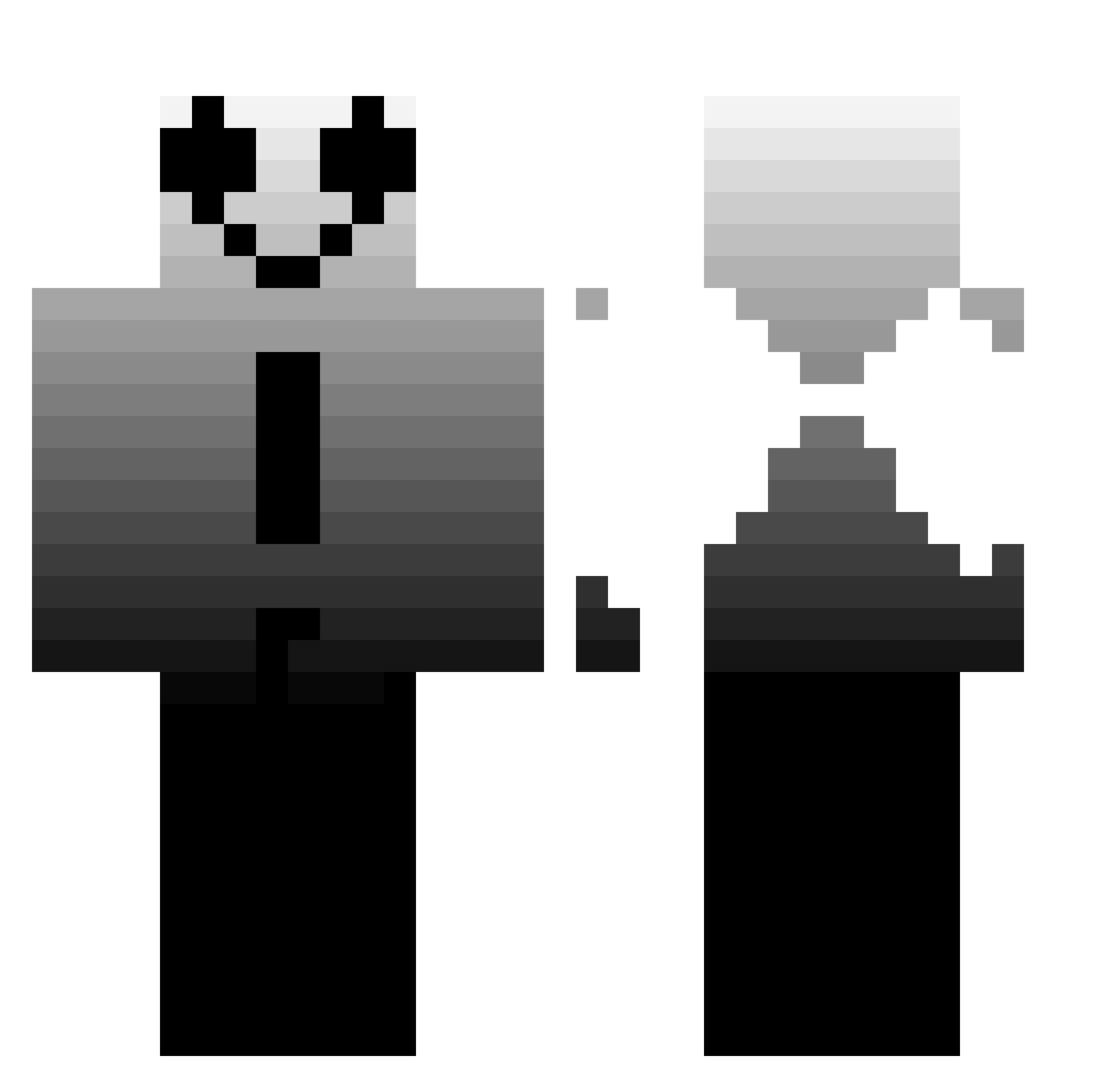 semicanalis Minecraft skin, front and back view