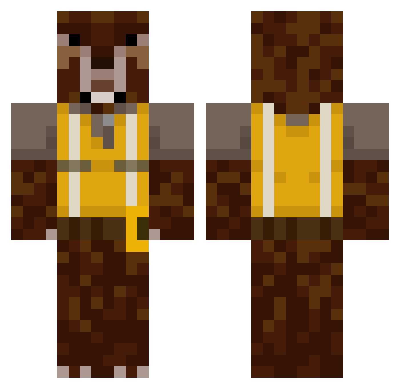 kosmicdevourer Minecraft skin, front and back view