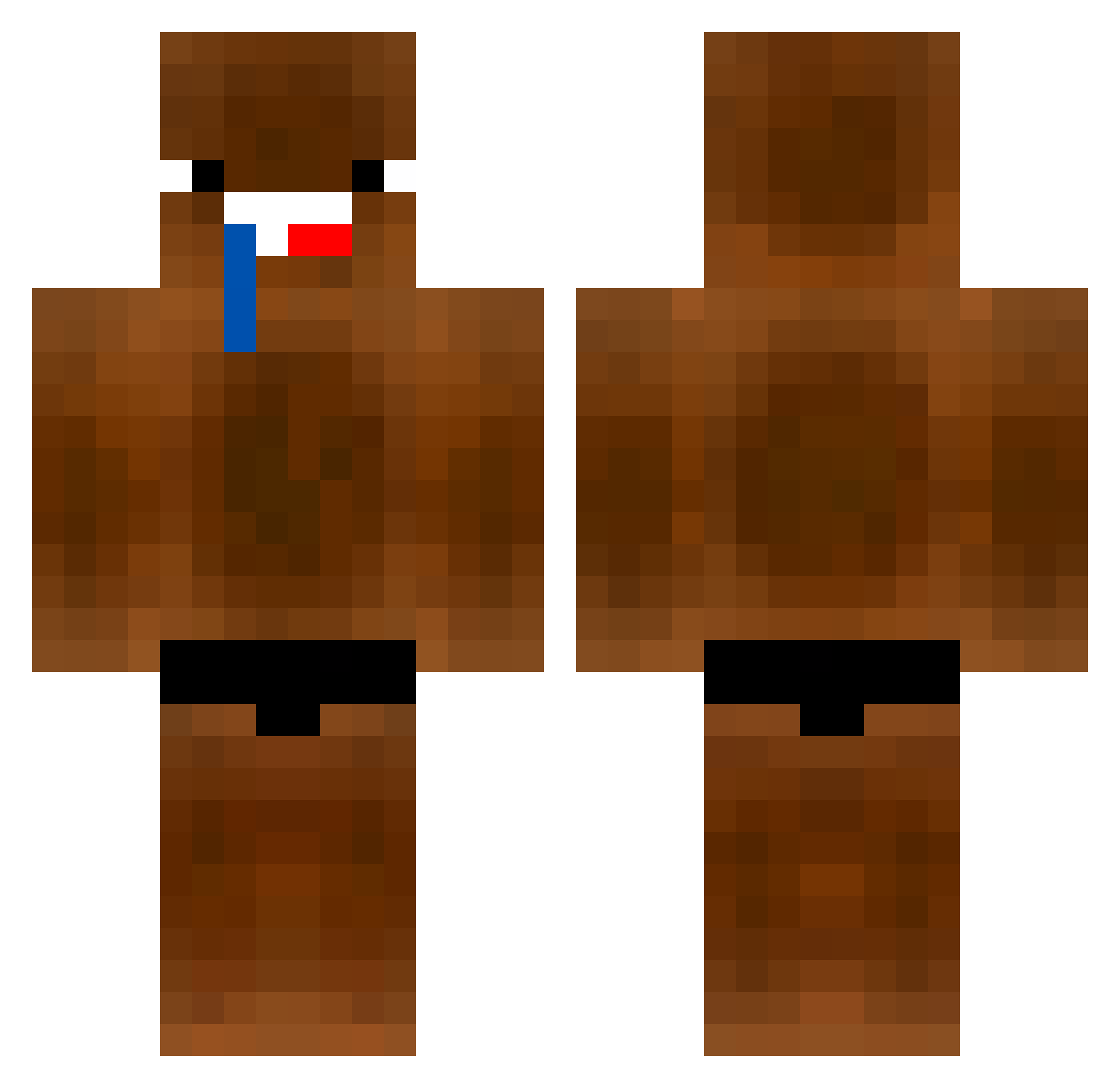 SSunson Minecraft skin, front and back view
