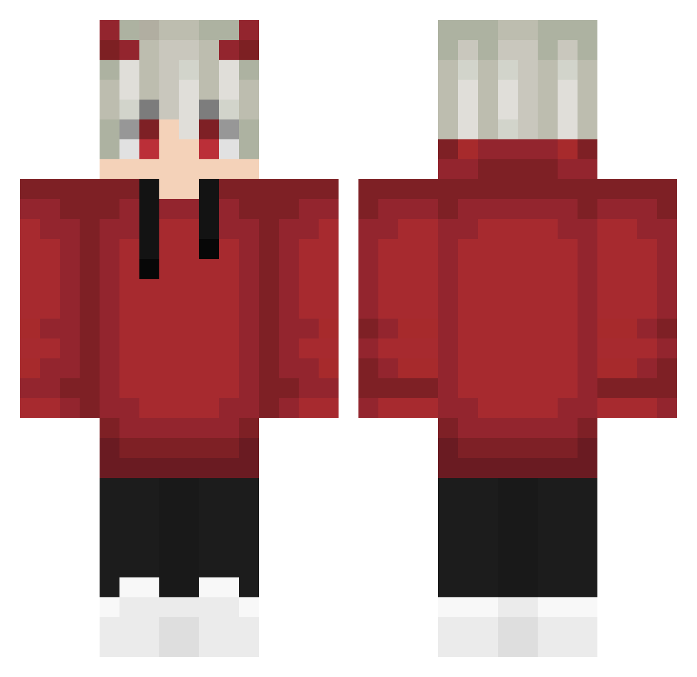 Sai_YT Minecraft skin, front and back view