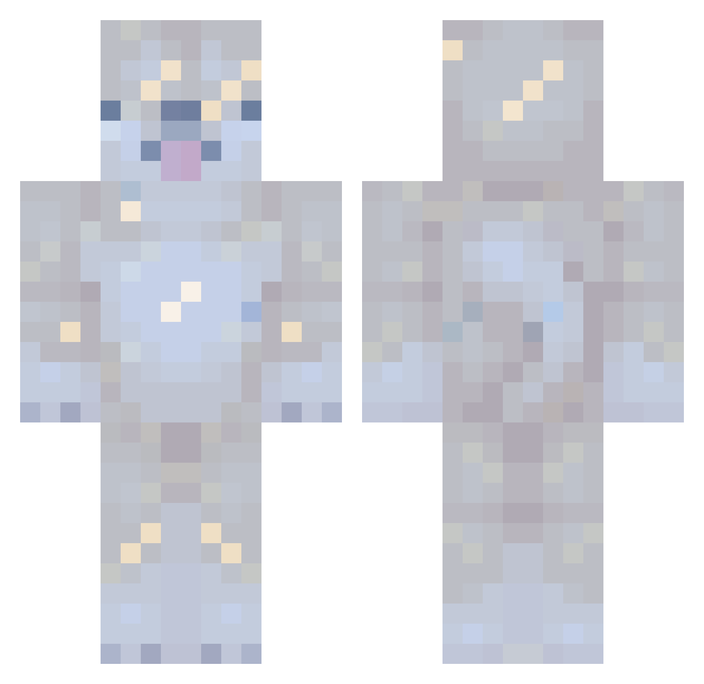 1stDegreeIce Minecraft skin, front and back view