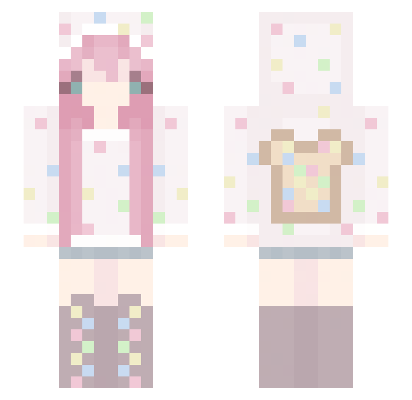 theresia_xoxo Minecraft skin, front and back view