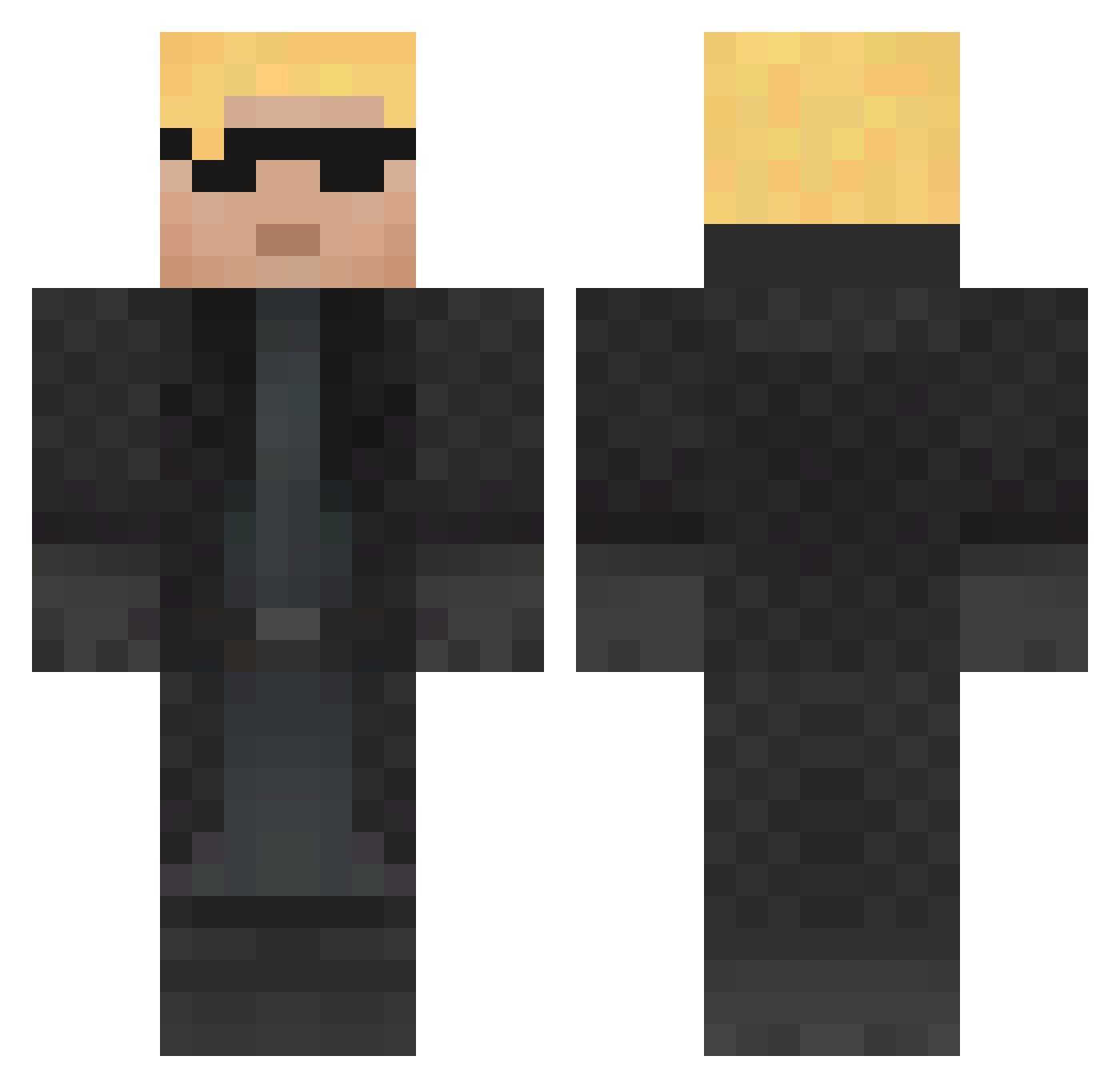 stussy_merchant Minecraft skin, front and back view