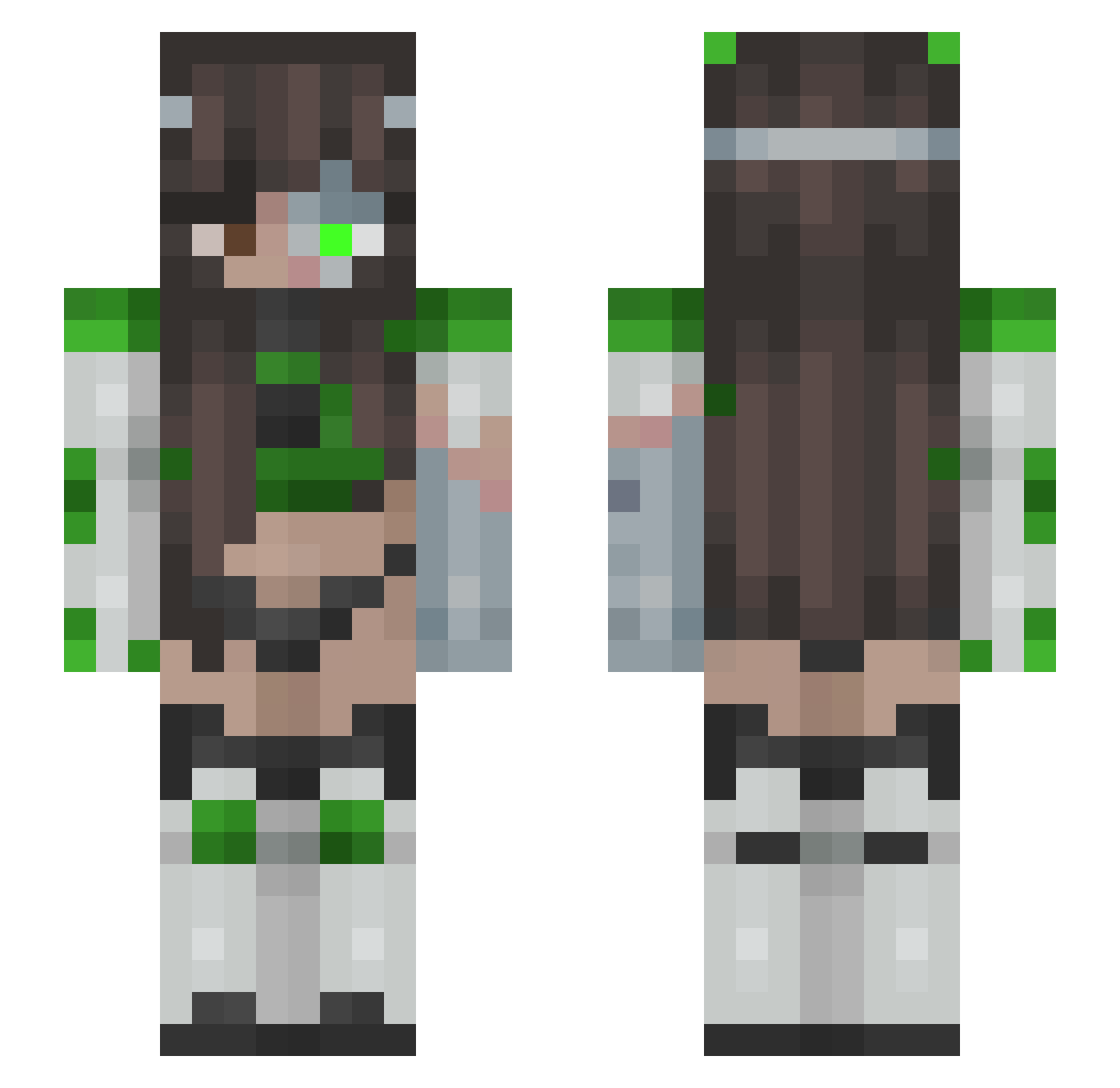 __dustyy Minecraft skin, front and back view