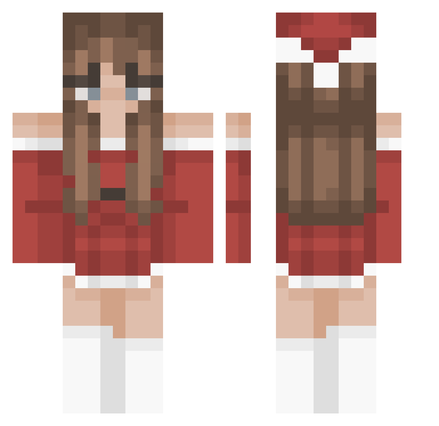 Caitie_pacer Minecraft skin, front and back view