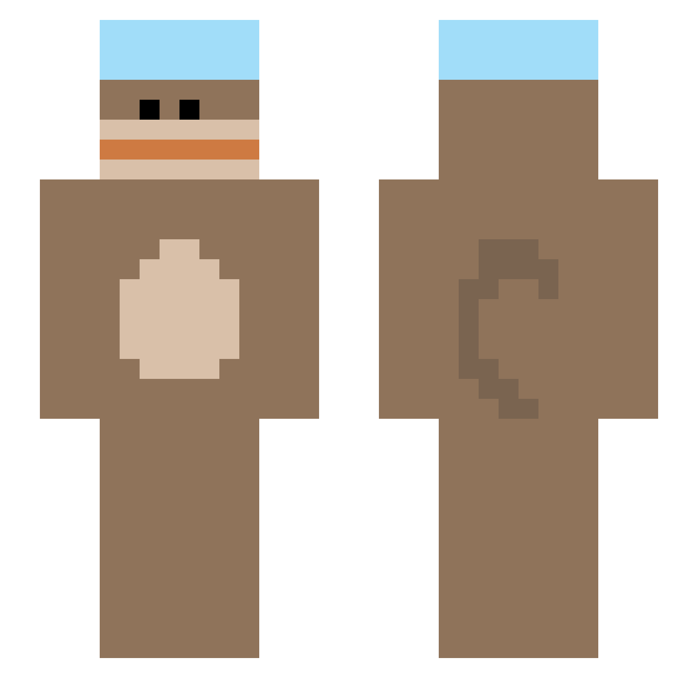 sup_im_sxm Minecraft skin, front and back view