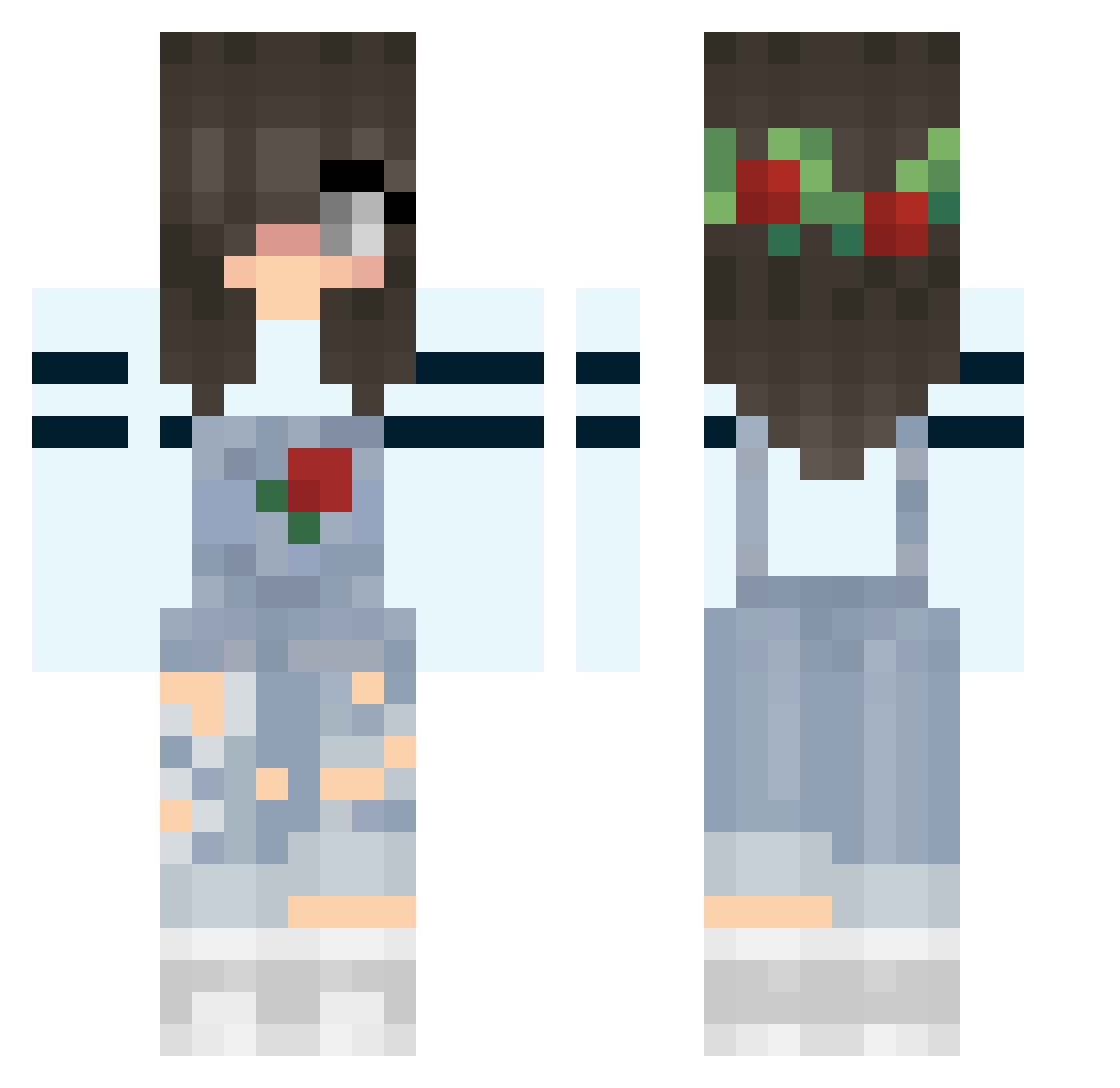 verycoolbean Minecraft skin, front and back view