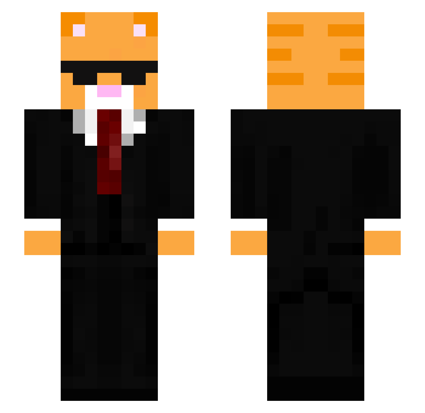 YummyYummy1 Minecraft skin, front and back view
