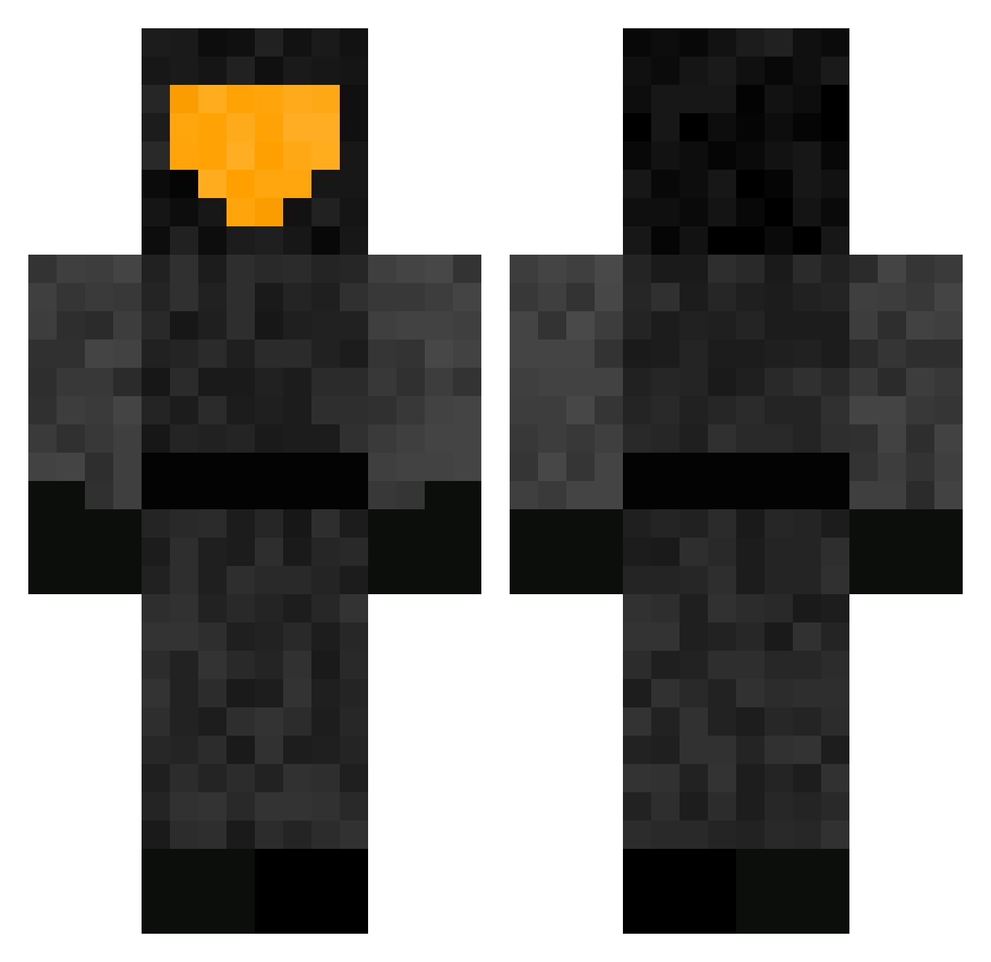 Chromospheric Minecraft skin, front and back view
