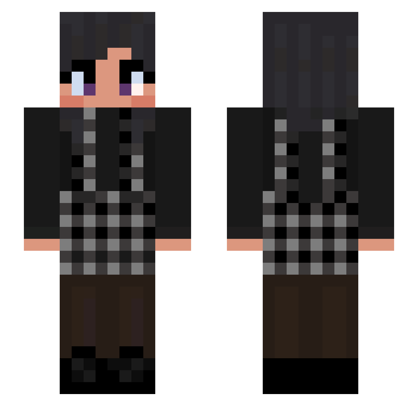 SageGem Minecraft skin, front and back view