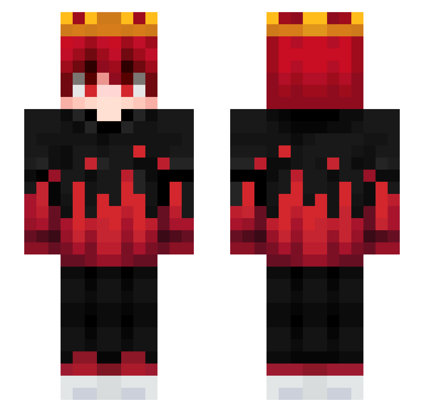 Xkoder_ Minecraft skin, front and back view