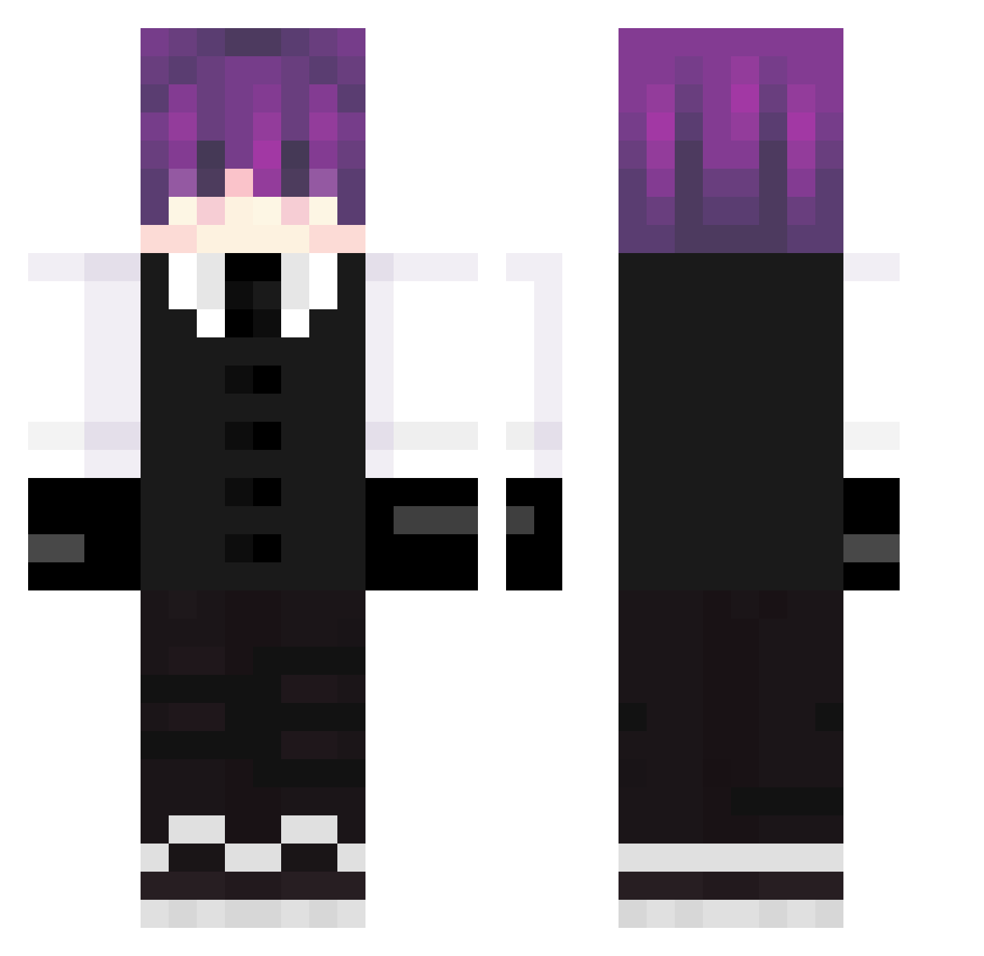 SayKy666 Minecraft skin, front and back view