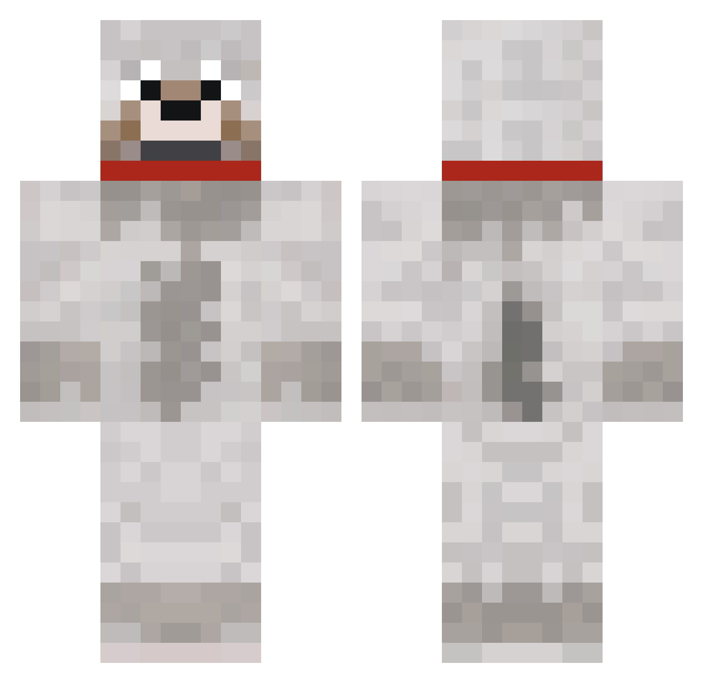 Poupetto Minecraft skin, front and back view