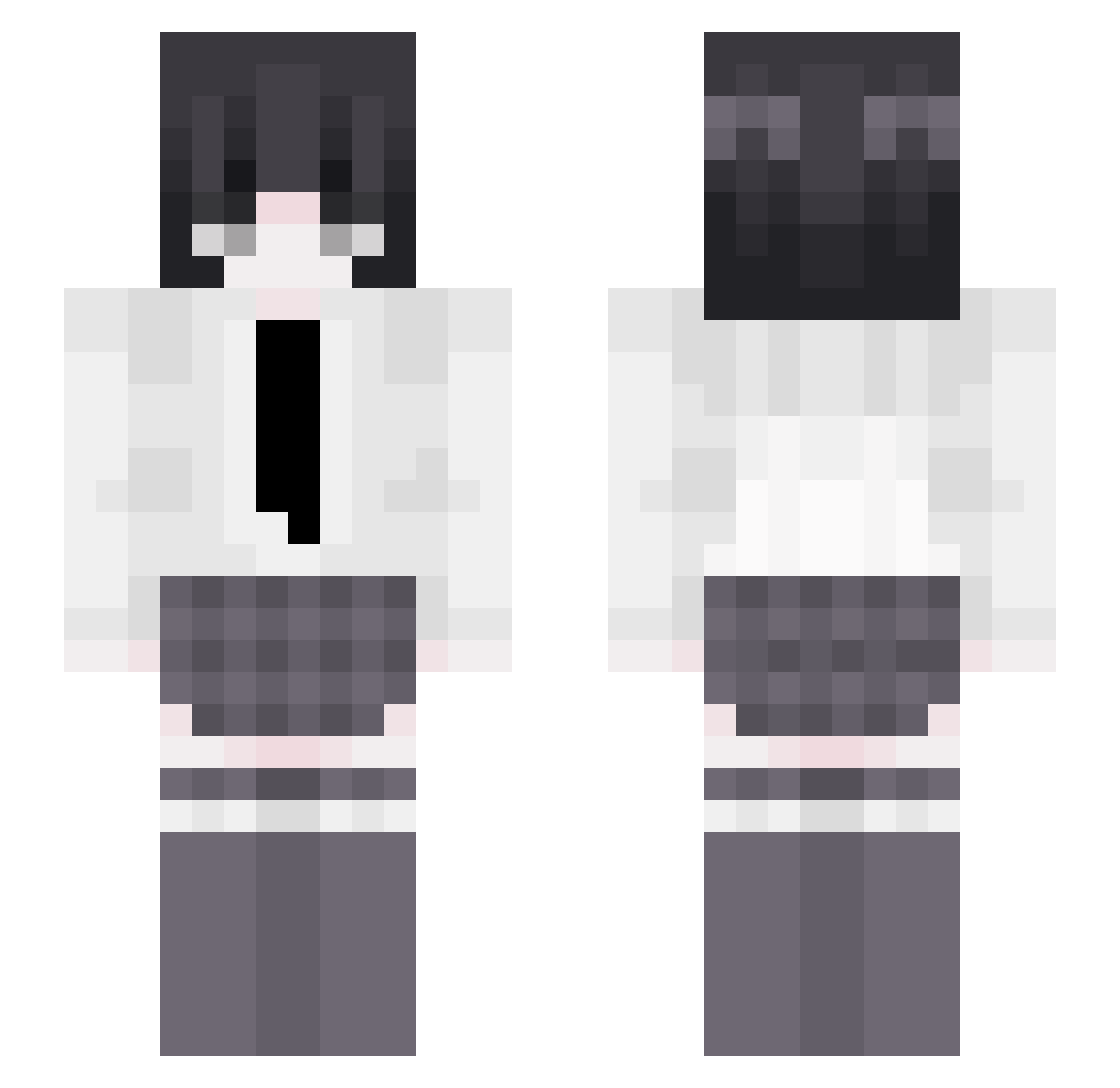 puppygirlpraetor Minecraft skin, front and back view