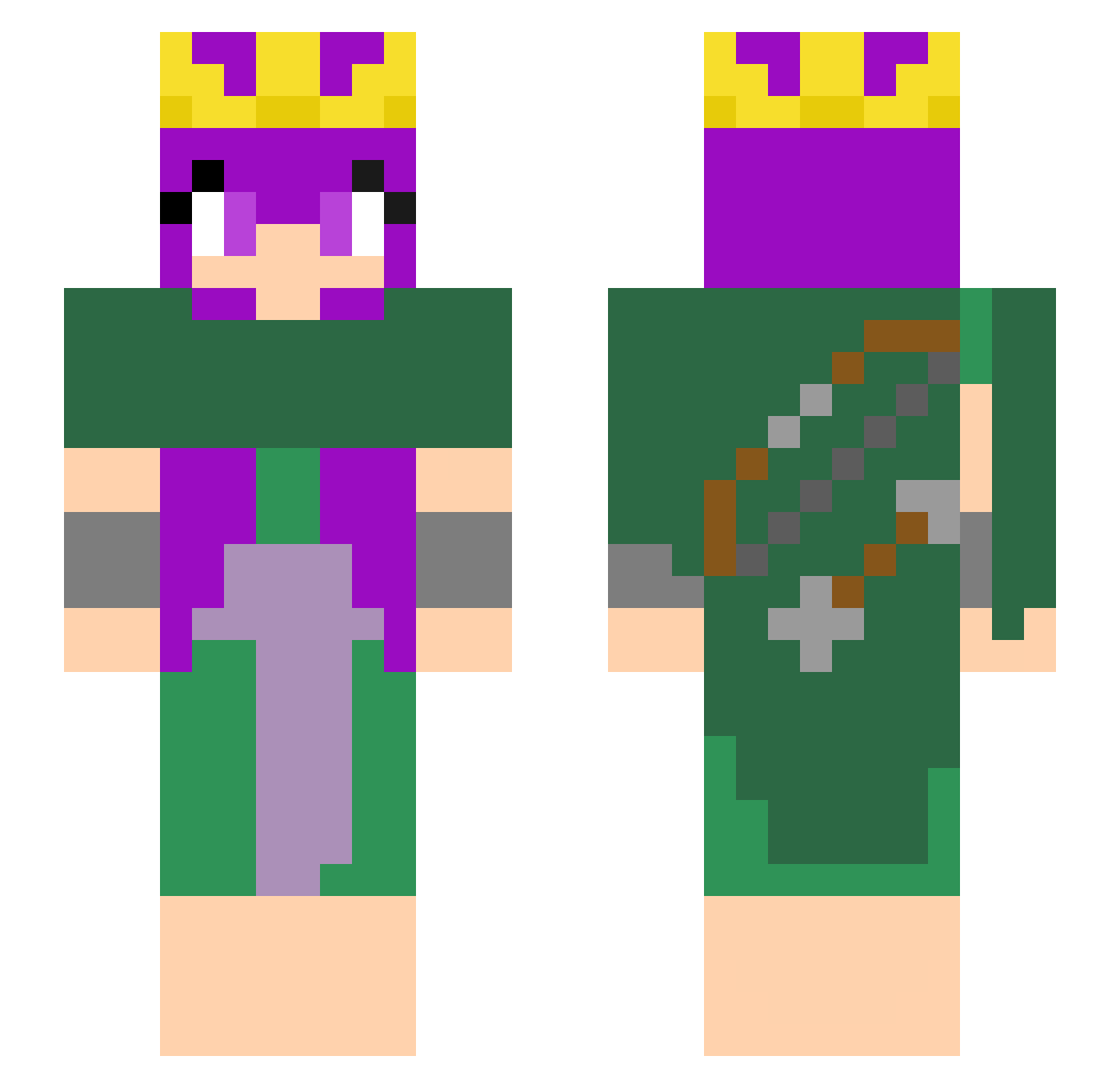 shade12 Minecraft skin, front and back view
