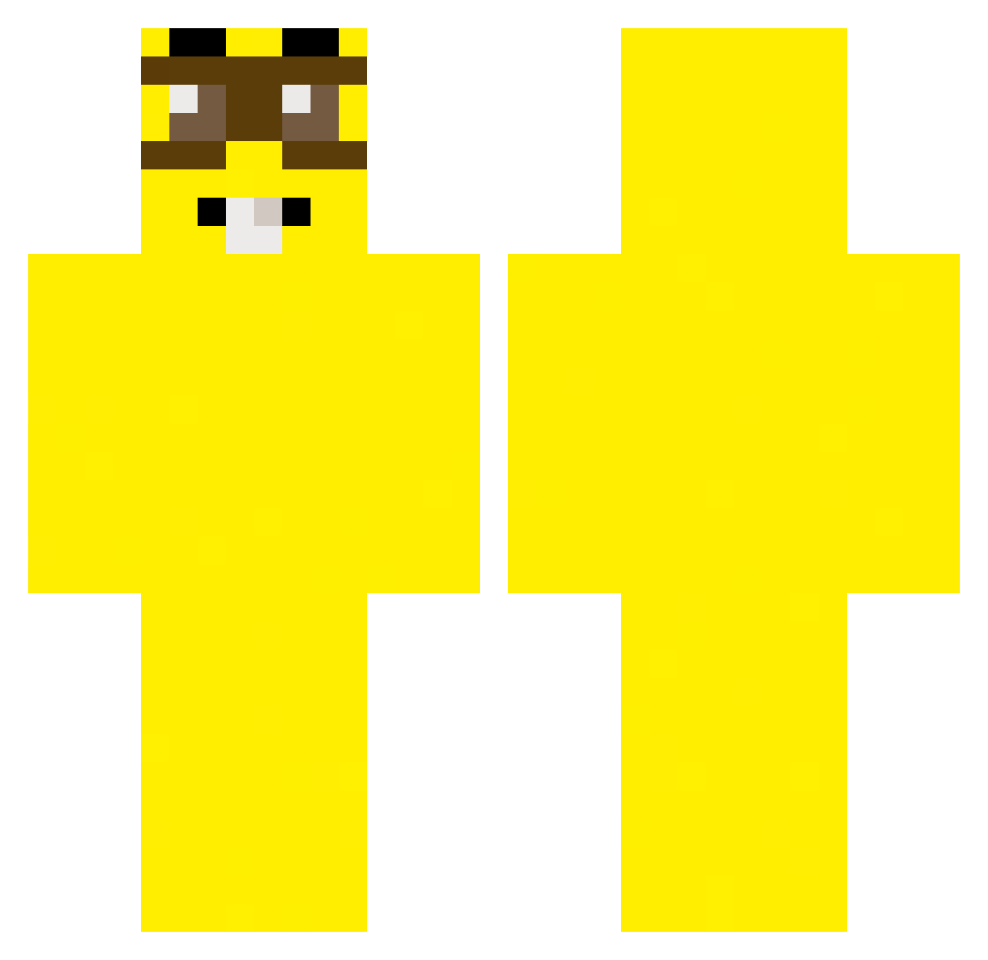 donkCS Minecraft skin, front and back view