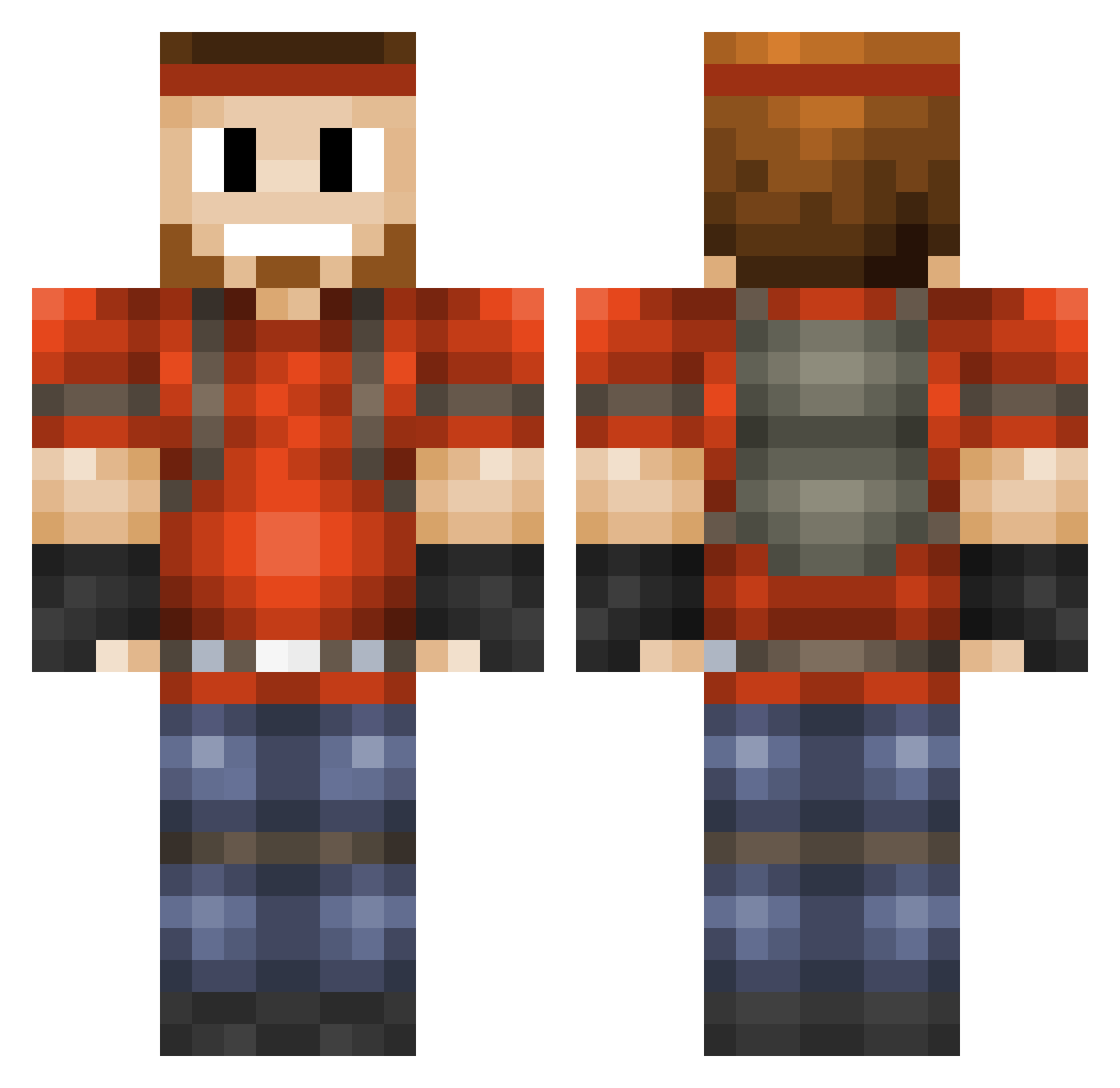 SireTango Minecraft skin, front and back view