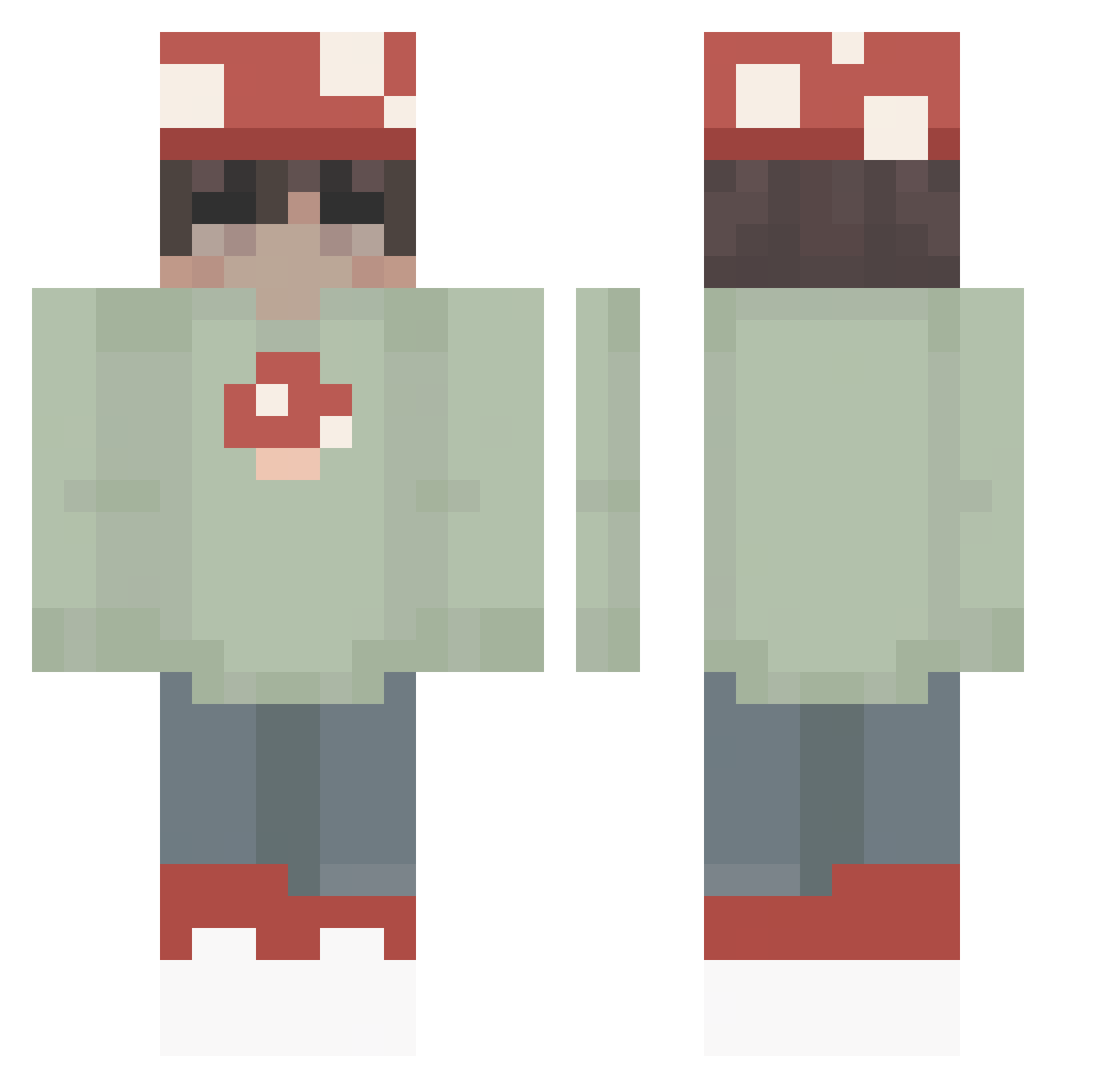 SomeRandomDuwd Minecraft skin, front and back view