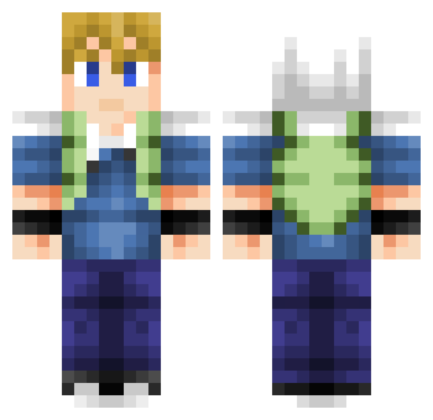 Tur Minecraft skin, front and back view
