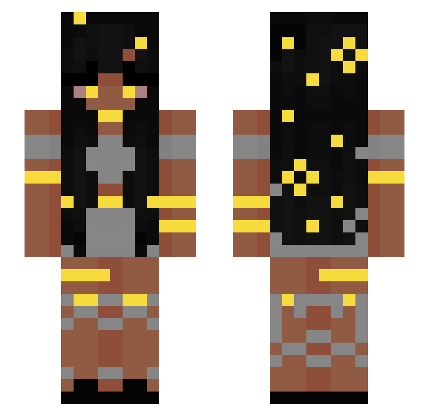 Lielit Minecraft skin, front and back view