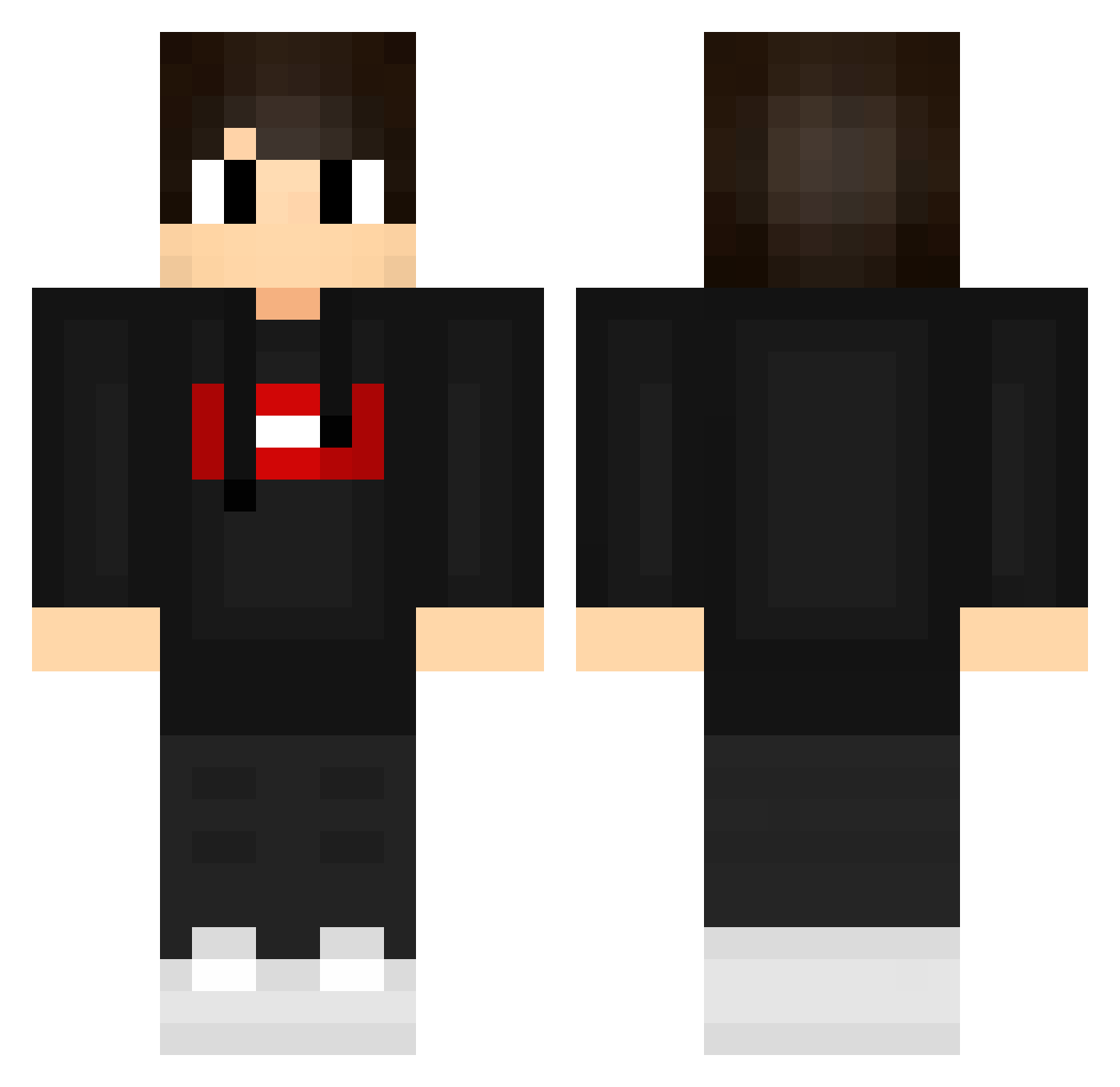 xutoooo Minecraft skin, front and back view