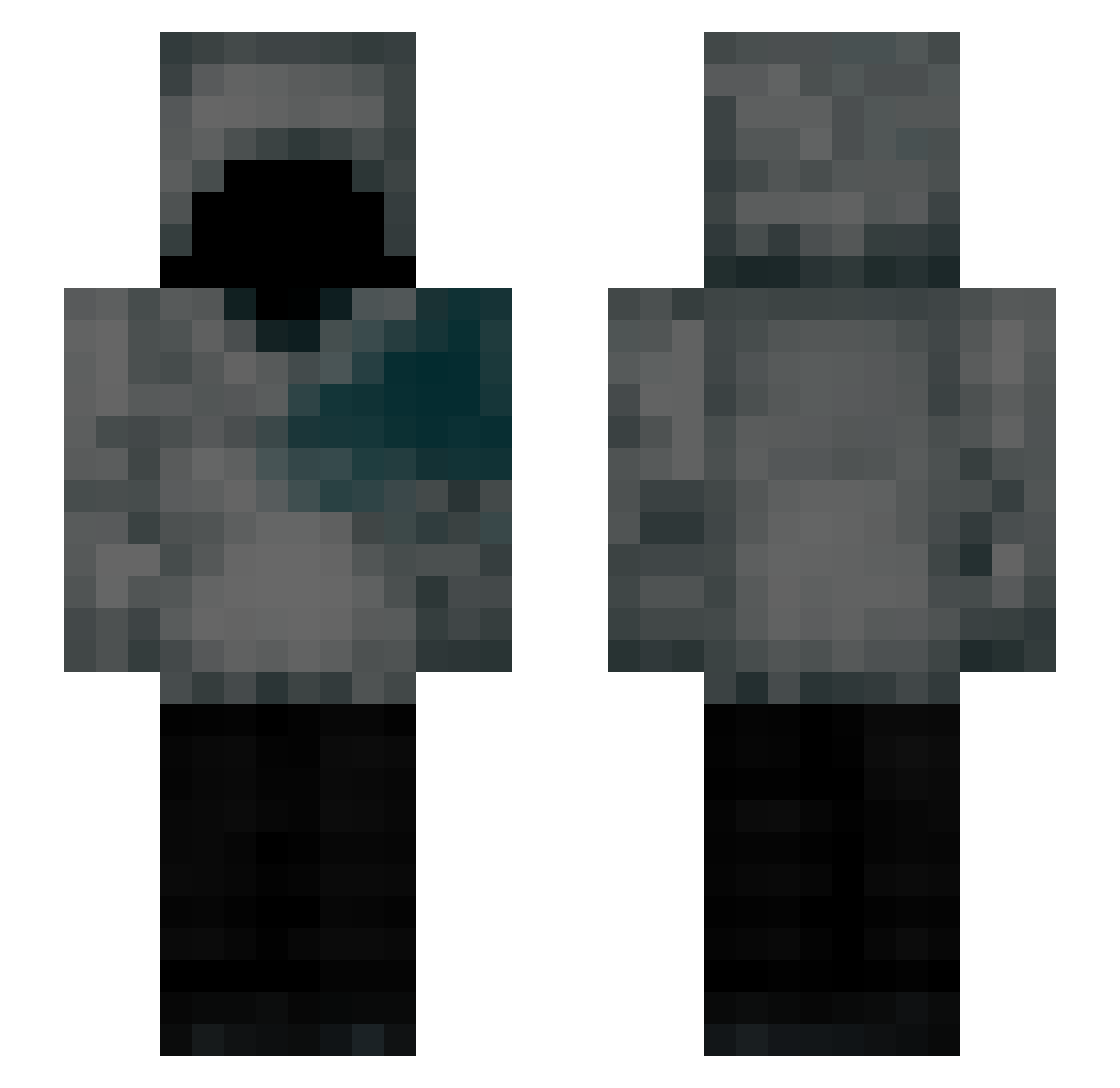 SunFriends Minecraft skin, front and back view