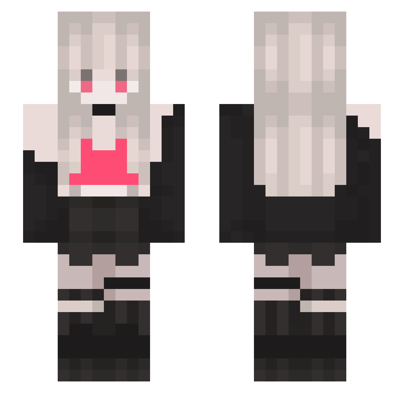 RufflesRama Minecraft skin, front and back view