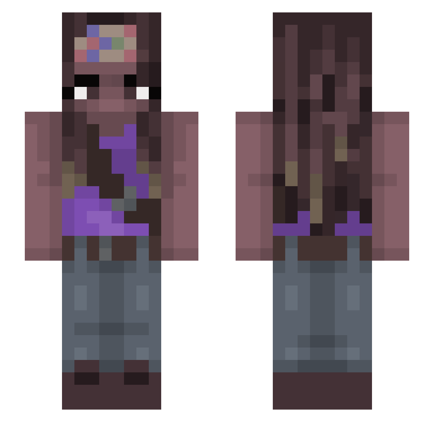 martinhatecult Minecraft skin, front and back view