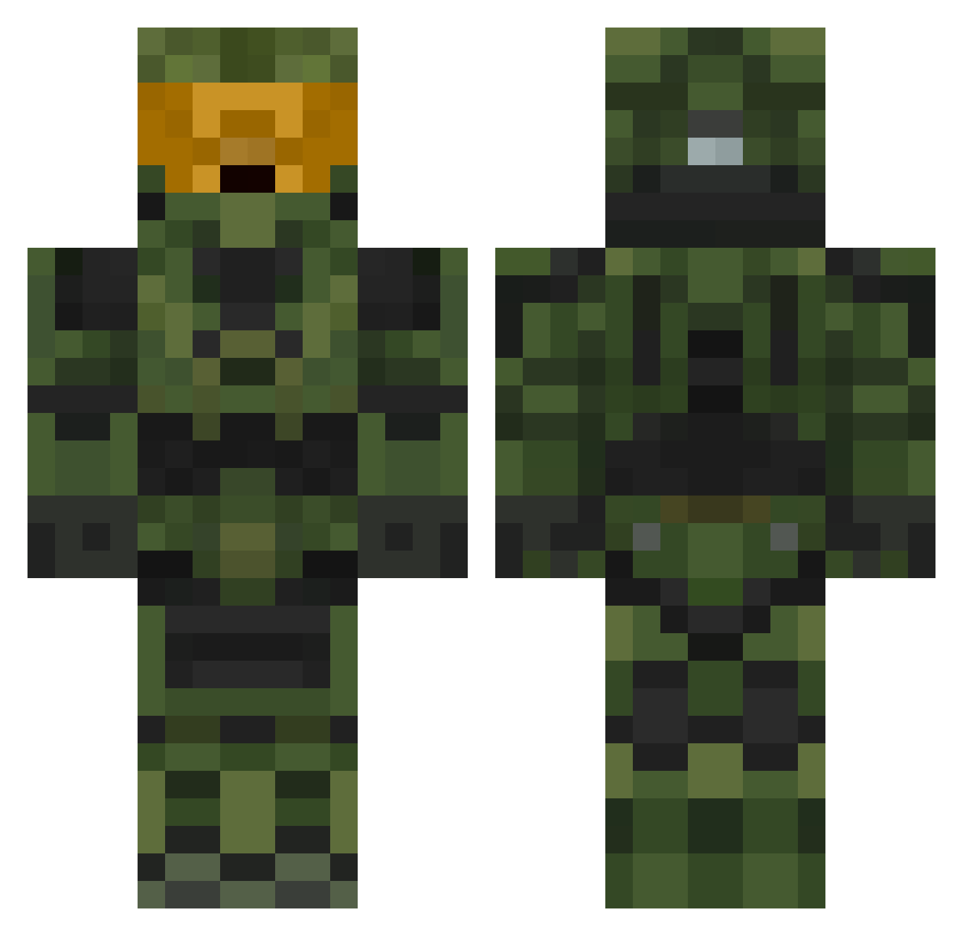 21Insight Minecraft skin, front and back view