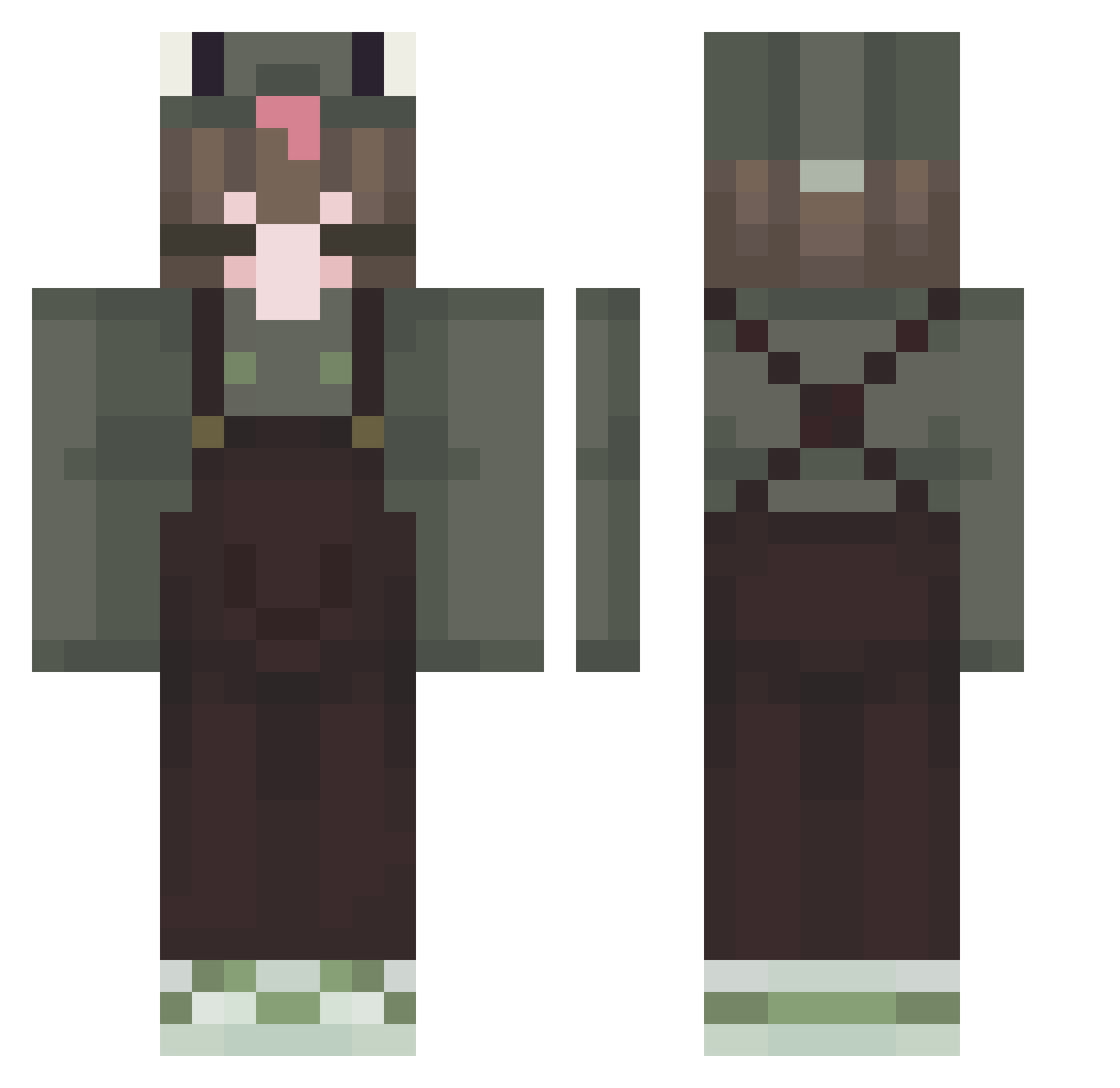 RIKIMARU_FIRE Minecraft skin, front and back view