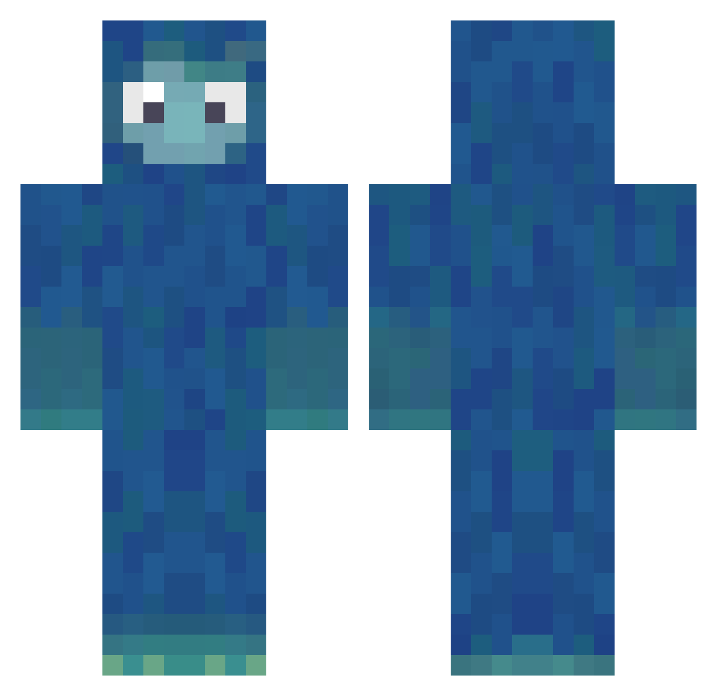 keysonstock Minecraft skin, front and back view
