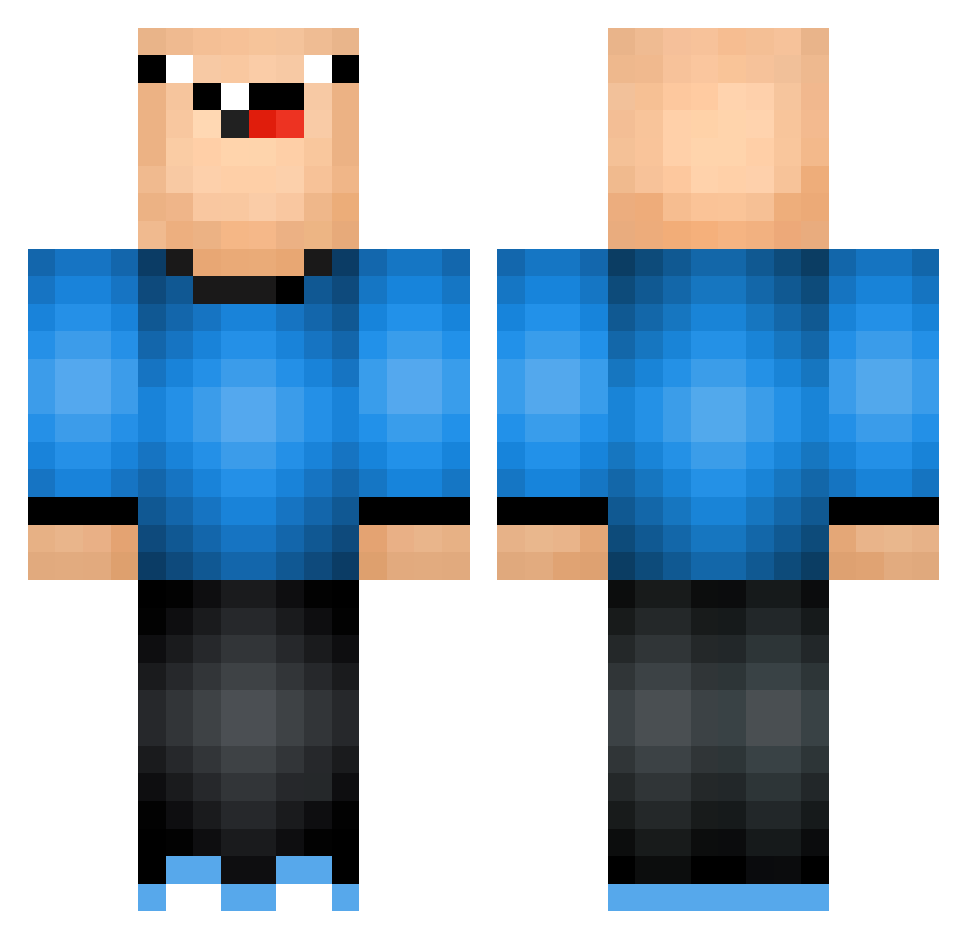 Evelynnn17 Minecraft skin, front and back view