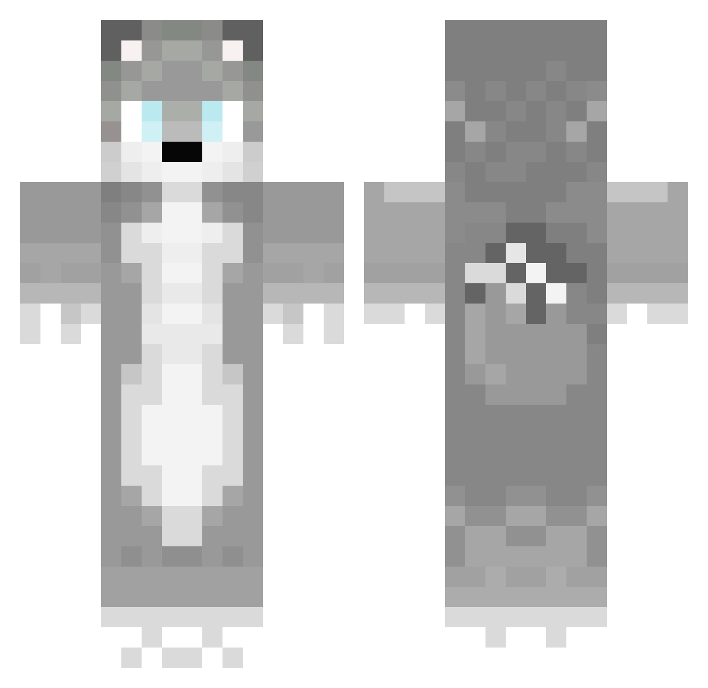 jarble Minecraft skin, front and back view