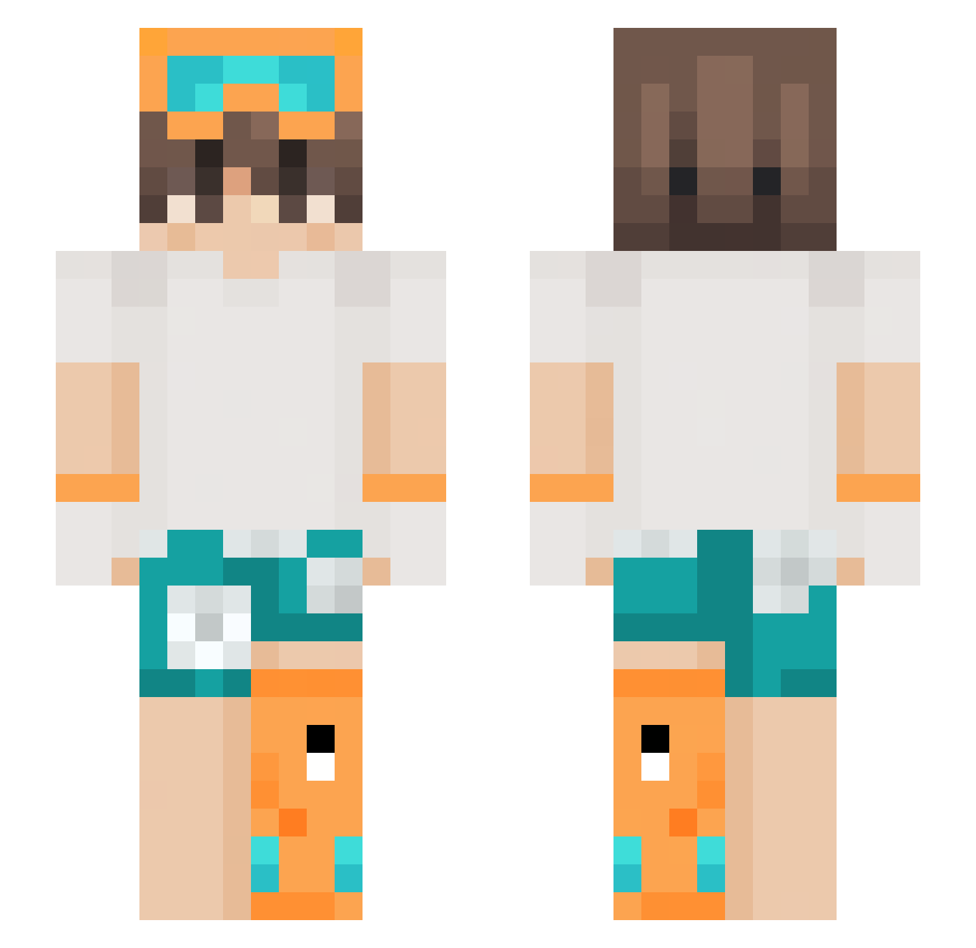 Youxi26 Minecraft skin, front and back view