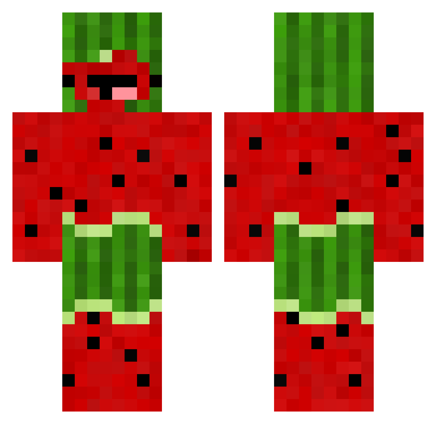 __Ocha Minecraft skin, front and back view