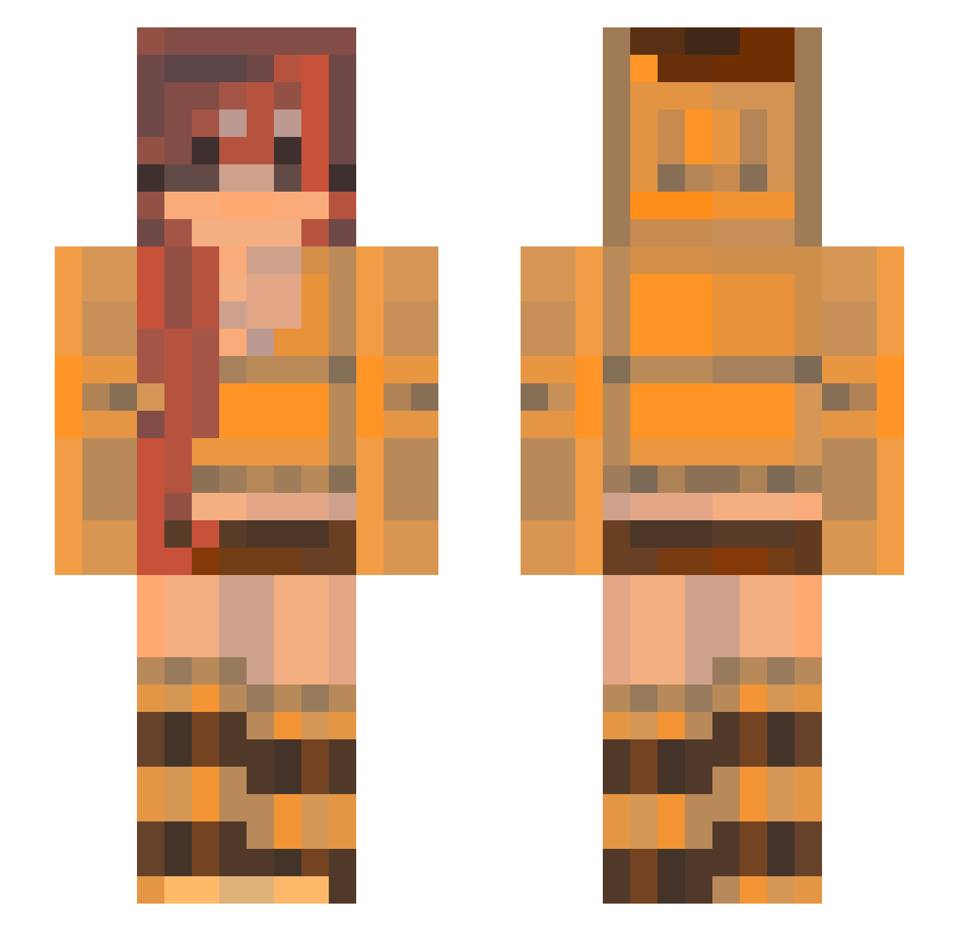 kevalhi Minecraft skin, front and back view