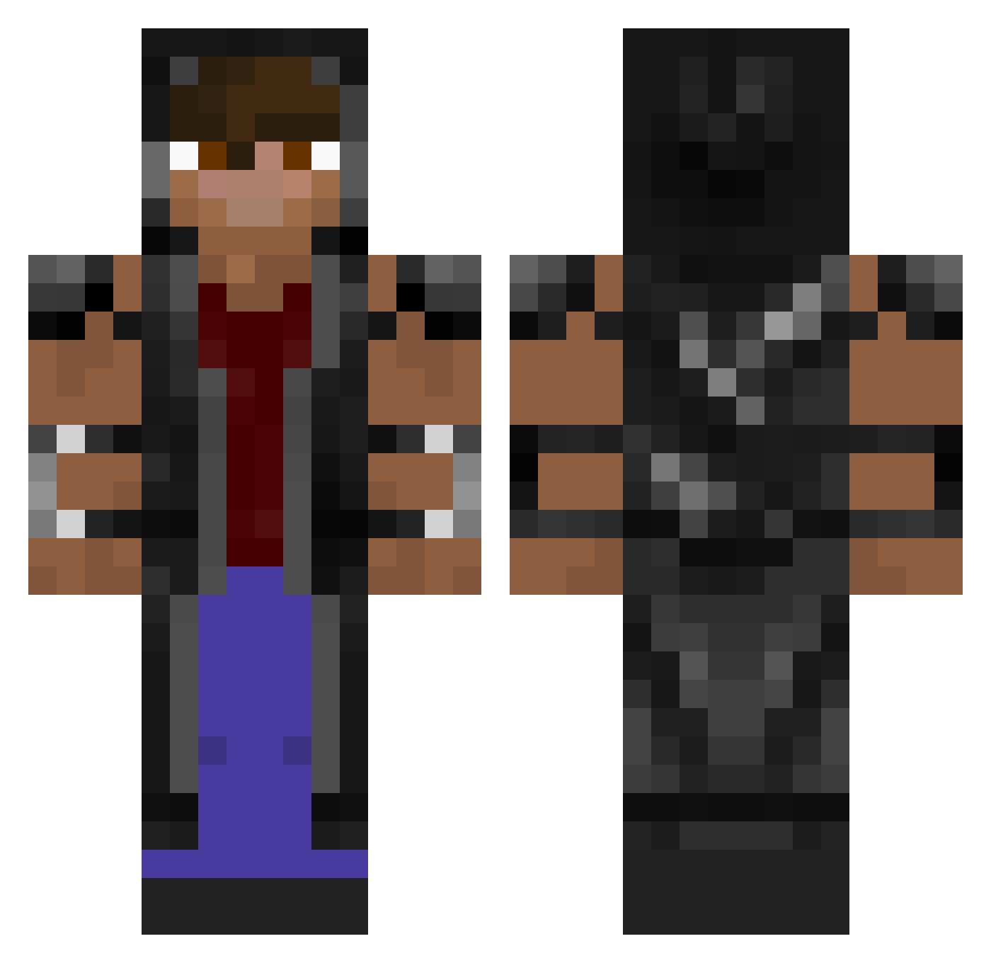 Ourselves Minecraft skin, front and back view